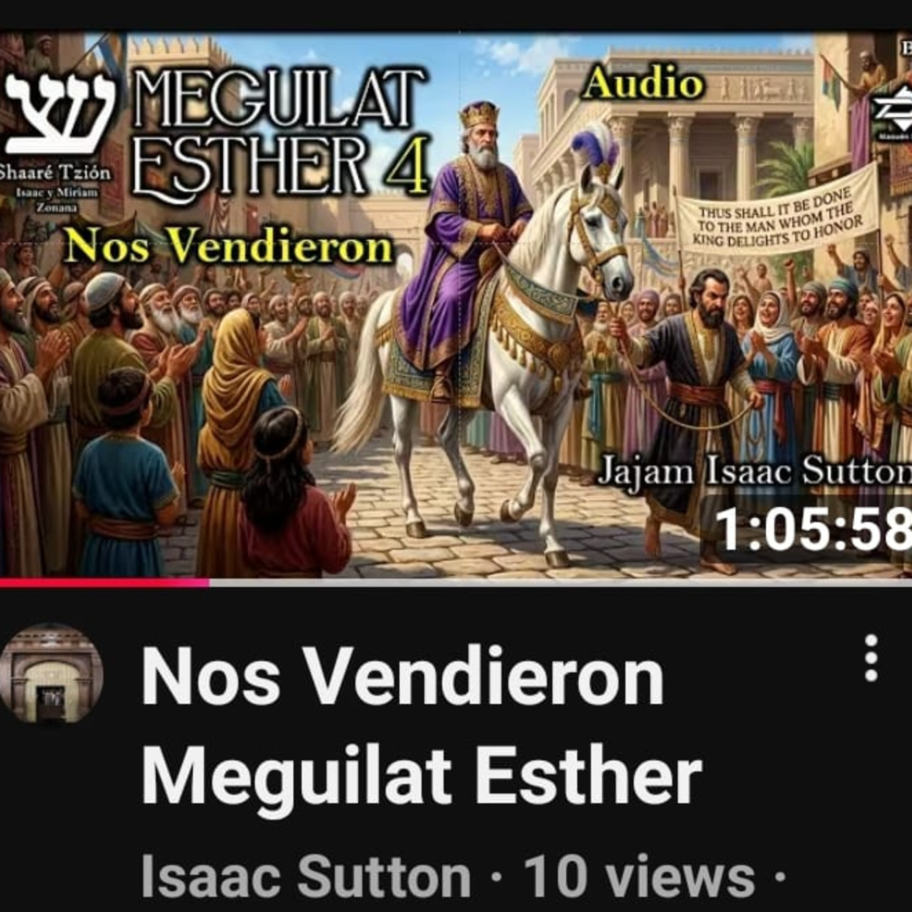 RAB ISAAC SUTTON- MEGUILAT ESTHER- NOS VENDIERON episode artwork