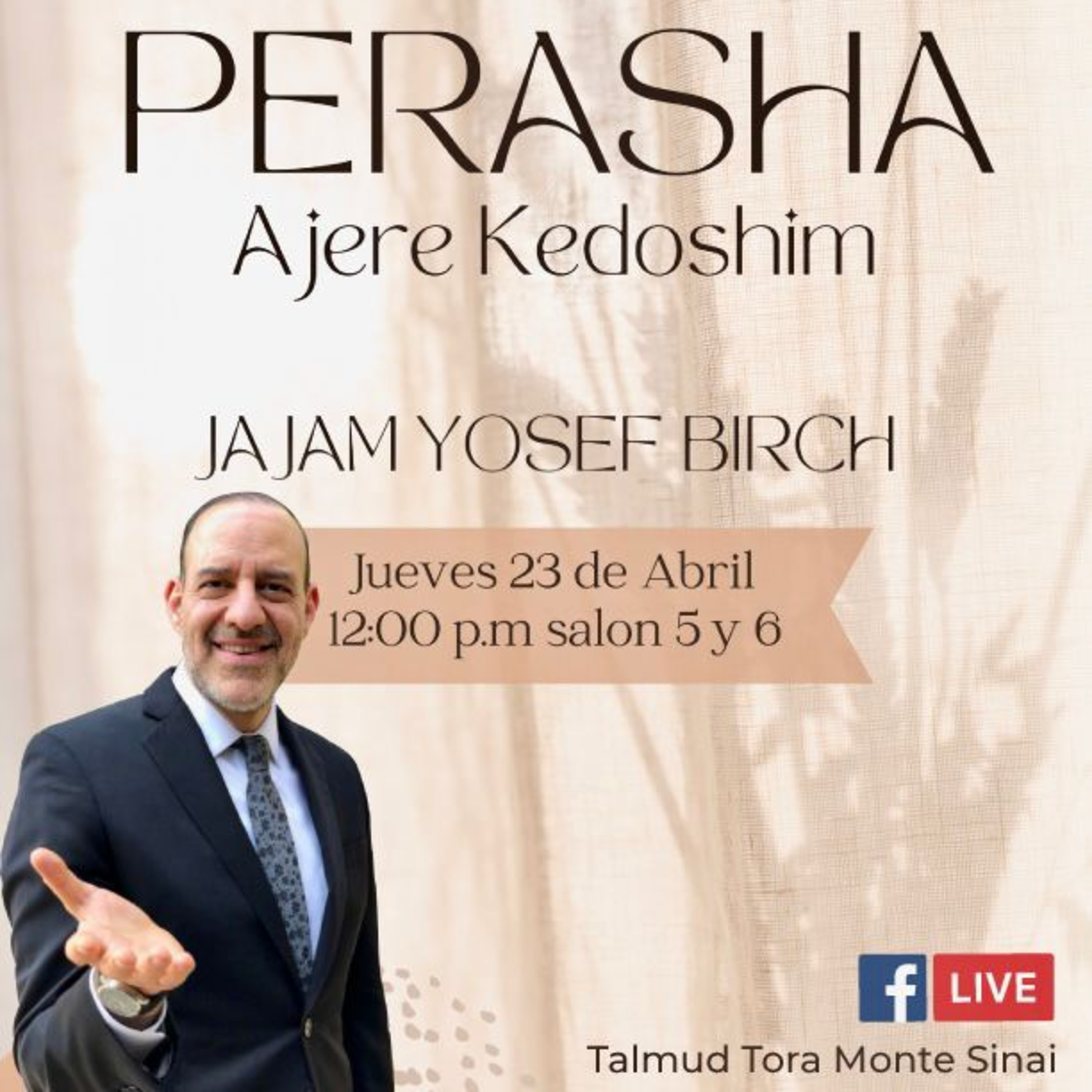 RAB YOSEF BIRCH- PERASHA AJARE MOT- KEDOSHIM- 5786 episode artwork