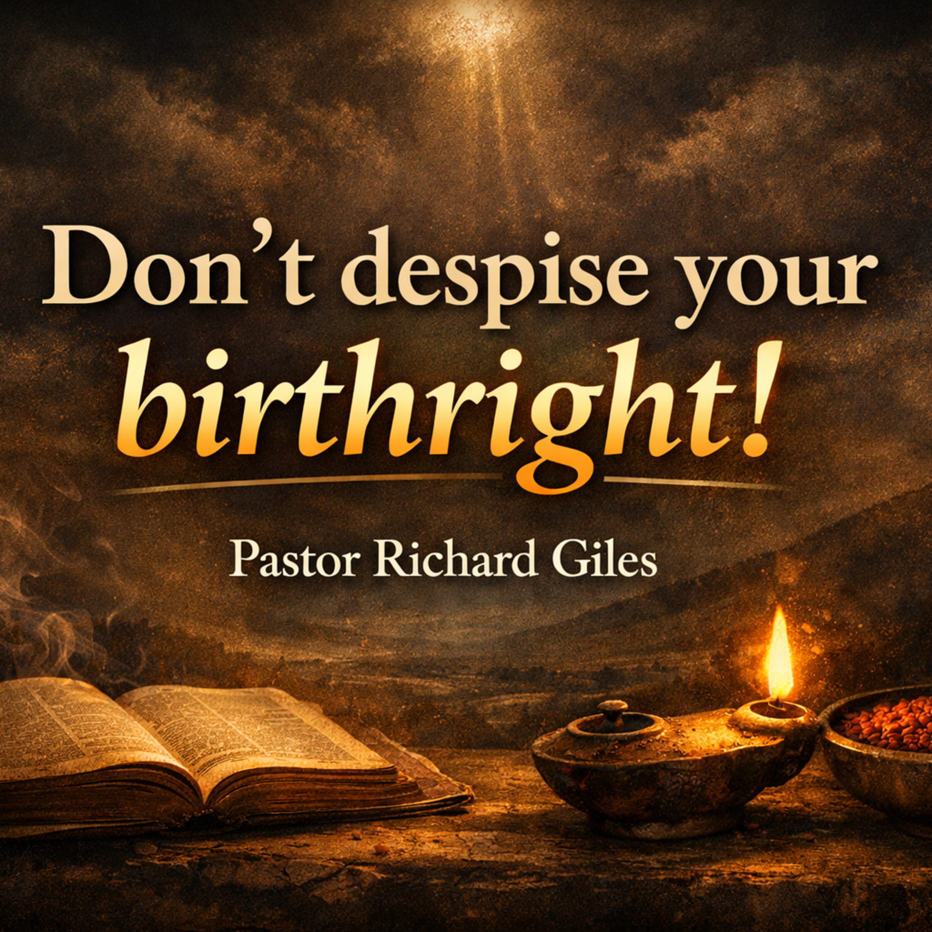 Don’t Despise Your Birthright, Pastor Richard Giles, 03-29-26