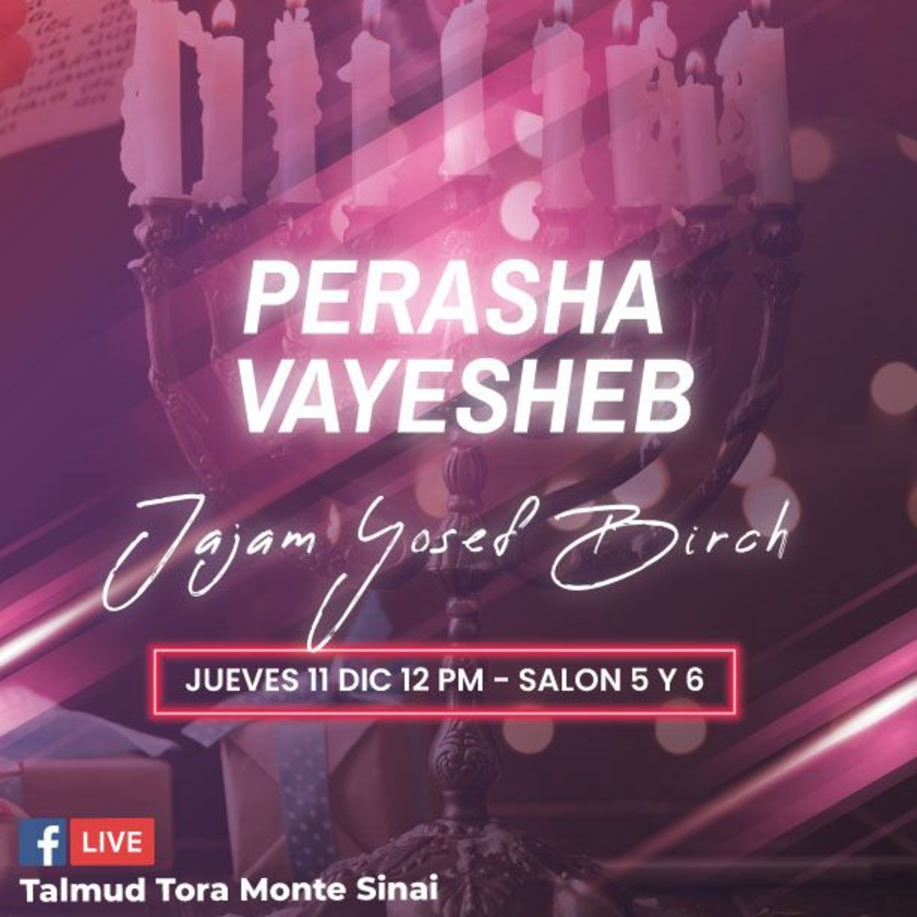 RAB YOSEF BIRCH- PERASHA VAYESHEB- JANUCA- 5786 episode artwork