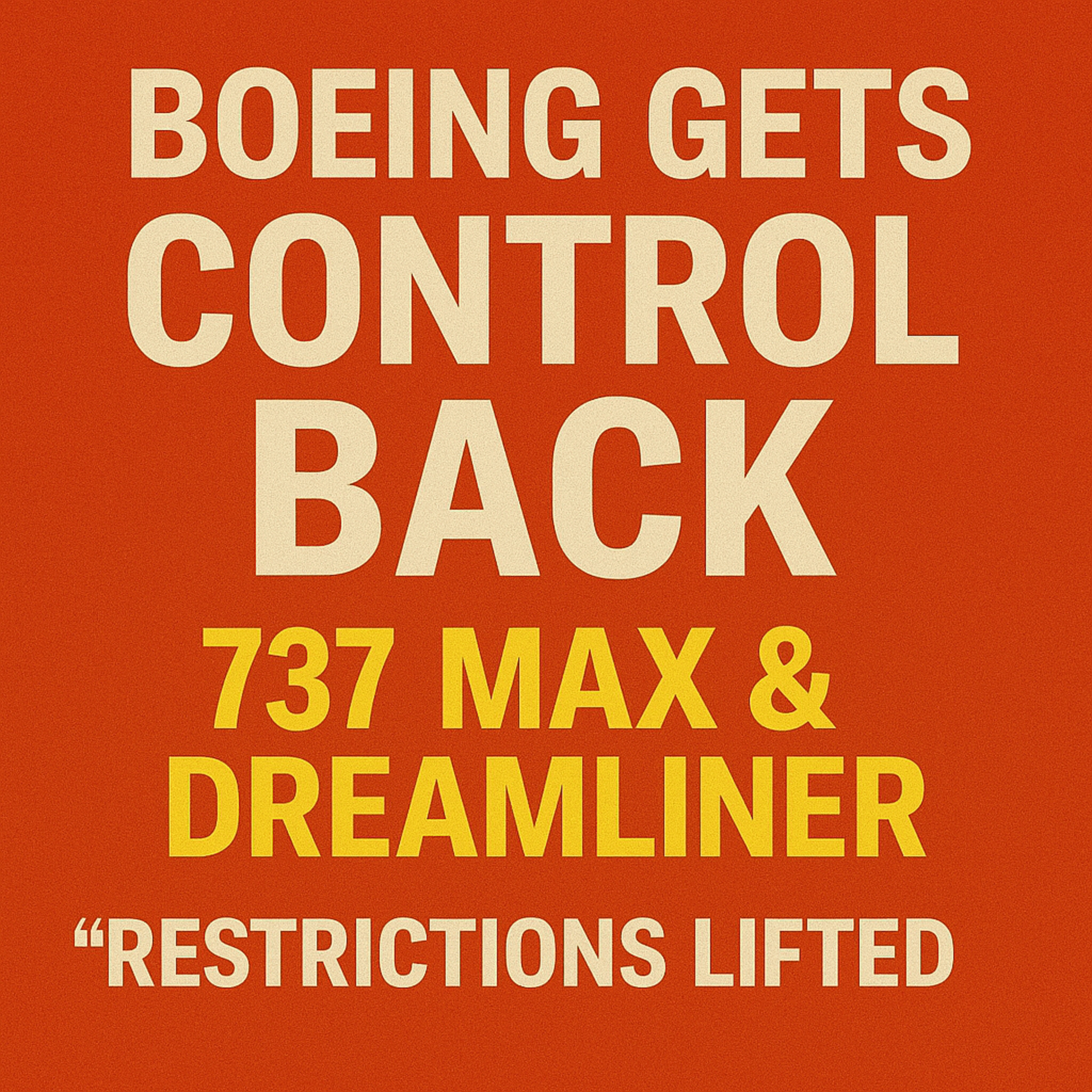 Cover for BOEING STOCK SURGES: FAA Lifts 737 MAX Restrictions - Major Turnaround Story
