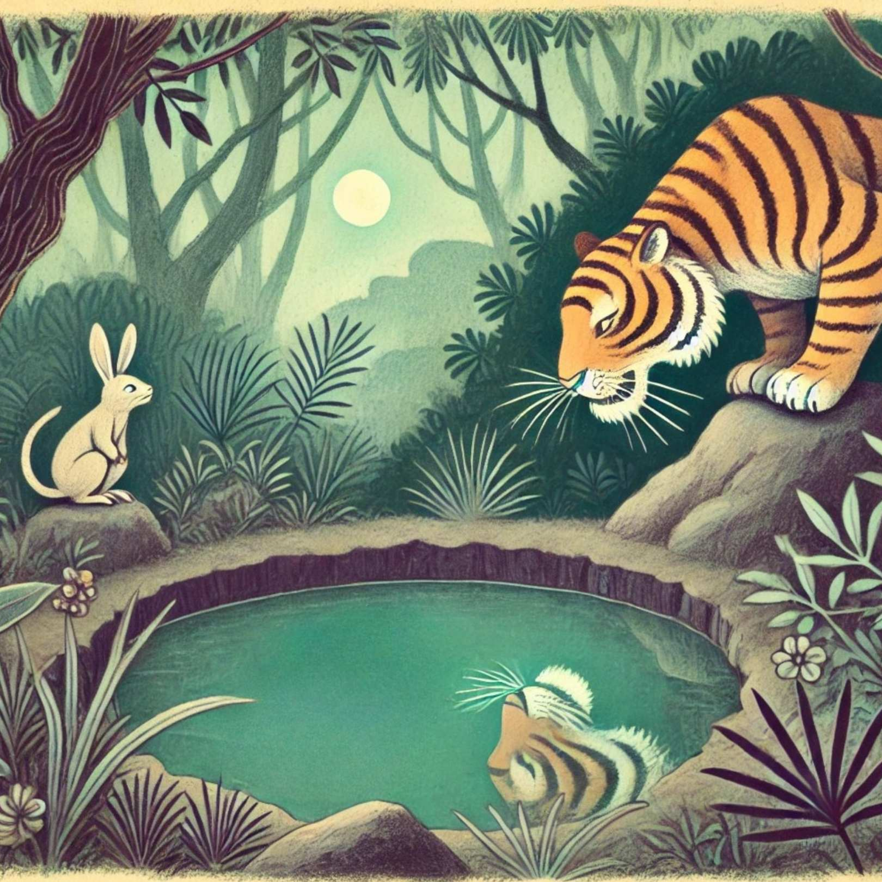 聪明的兔子和饥饿的老虎 - 中英双语睡前故事 -The Clever Rabbit and the Hungry Tiger - Bedtime Story in Mandarin Chinese and English