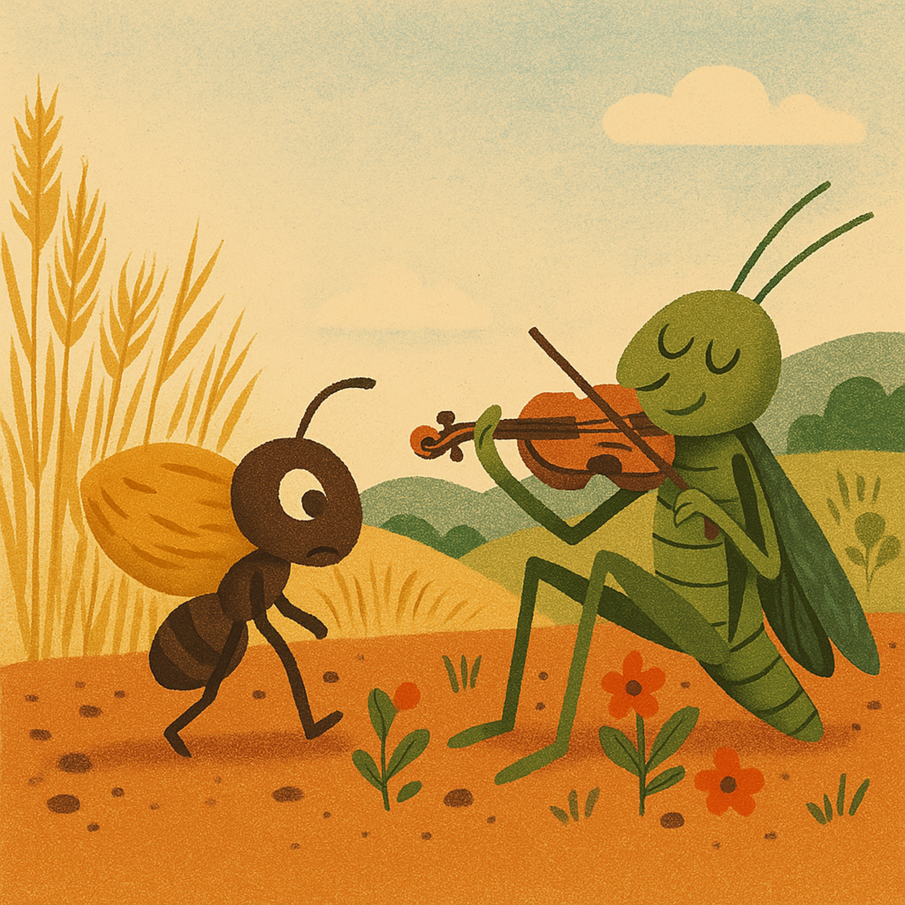 The Ant and the Grasshopper | 螞蟻和蚱蜢| 中英雙語故事 | Learn Chinese & English Through Story Listening
