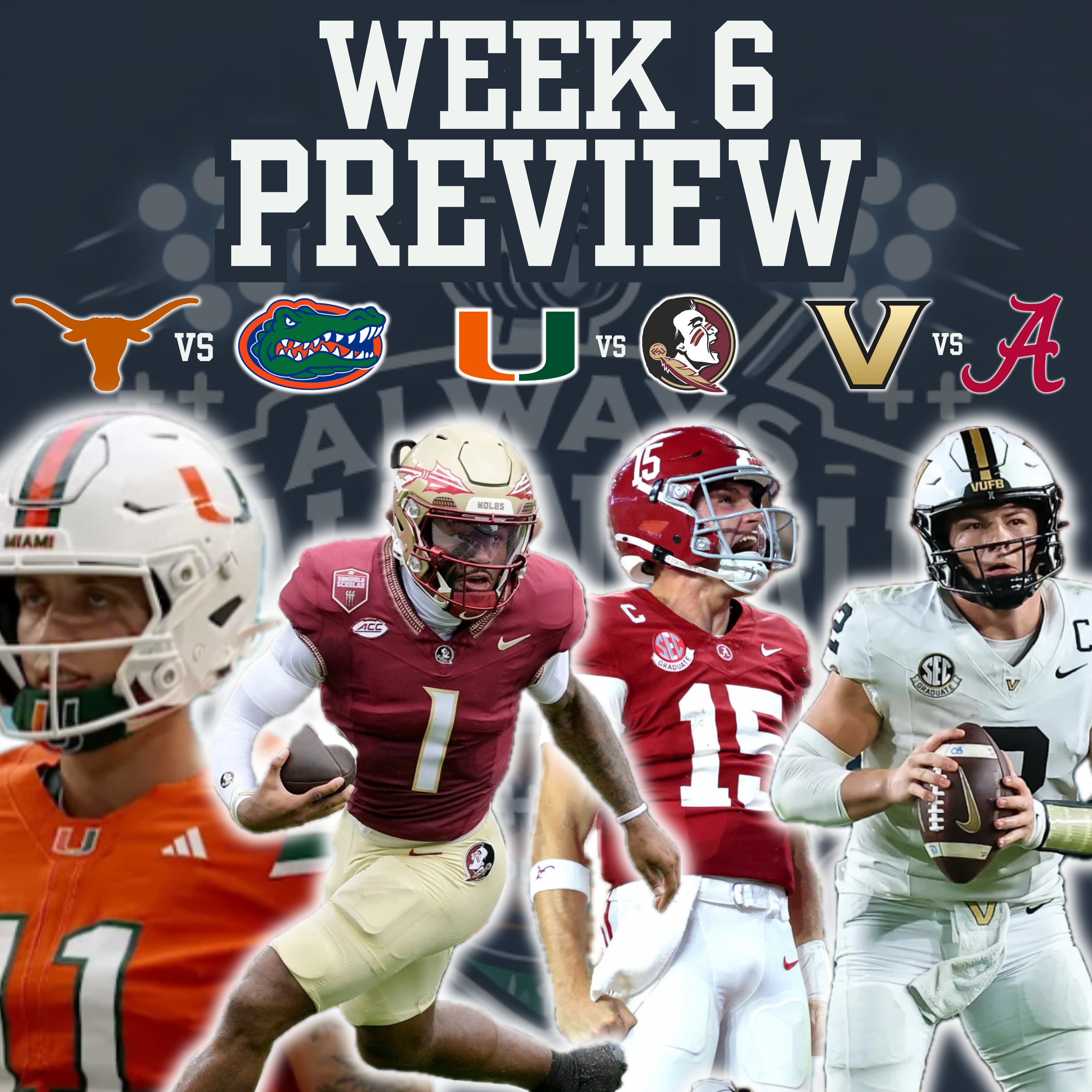 Week 6 | Miami-FSU Rivalry Reignited | Revenge on Alabama's Mind | Upset Picks | Best Bets! episode artwork
