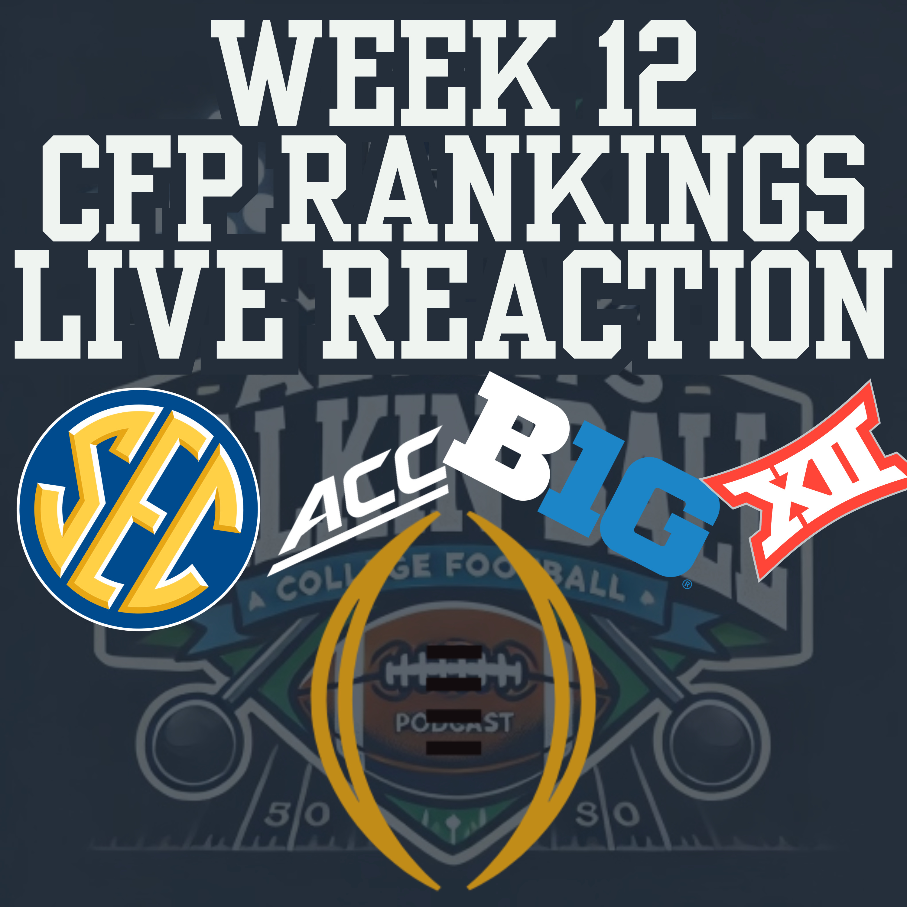 REACTION to Week 12 College Football Playoff Rankings episode artwork