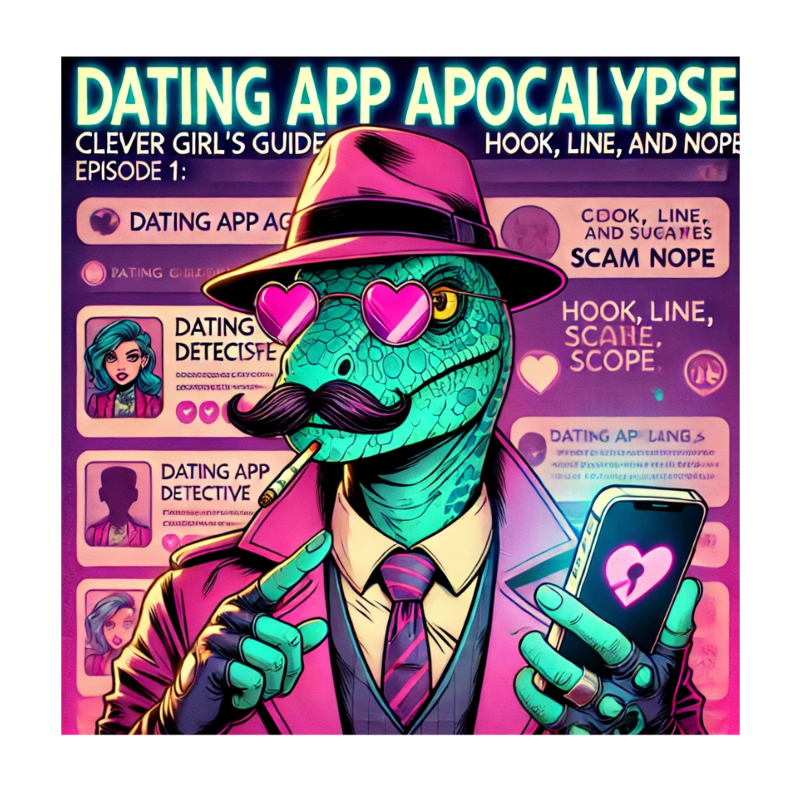 Dating App Apocalypse: Clever Girl's Survival Guide Episode 1 Catfish Hook Line and Nope  episode artwork