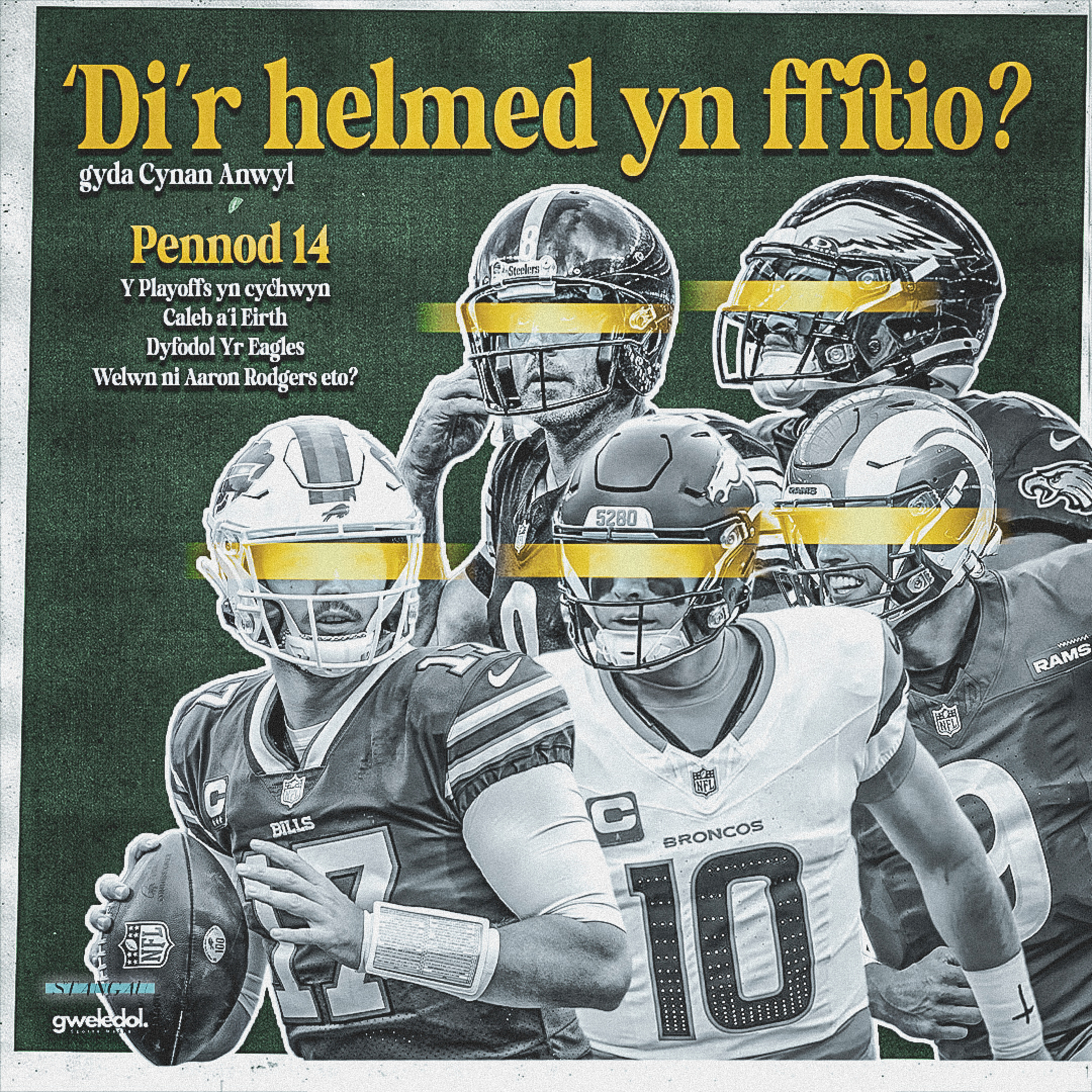 Pennod 14 - Y Playoffs. Ydi hi dal yn heulog yn Philadelphia? Superbowl Y Broncos i'w golli?