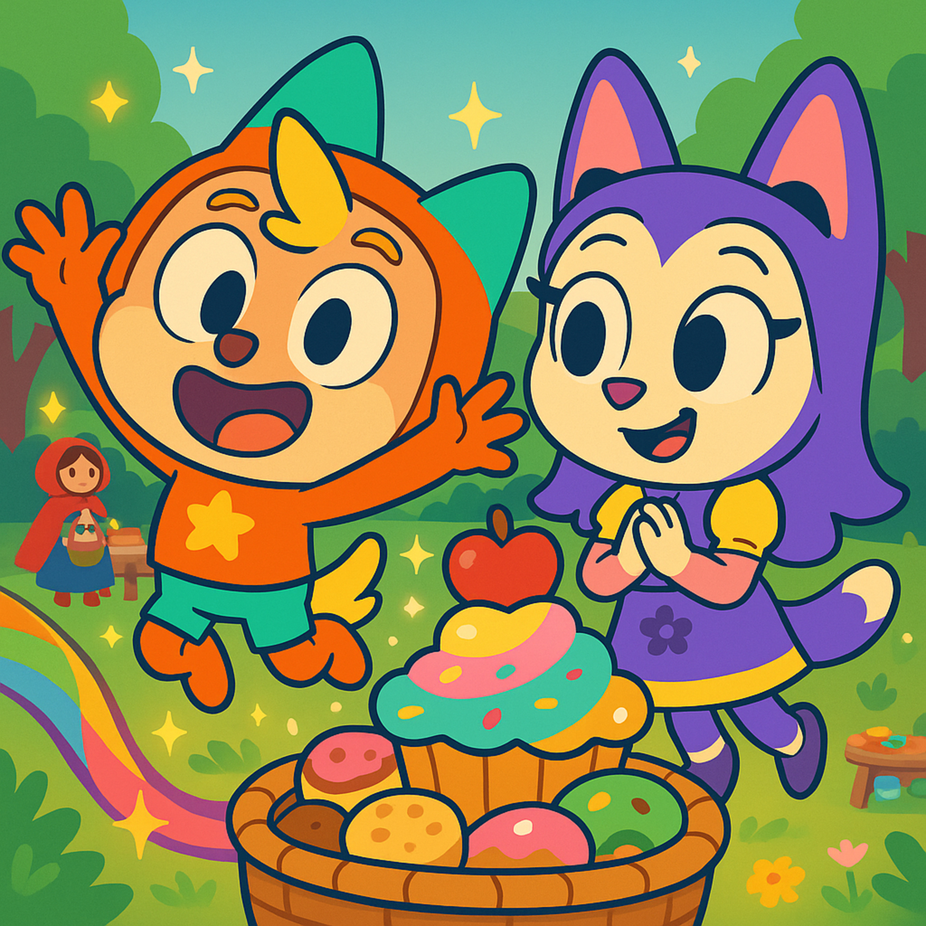 Nuton & Lola Have a Sweet Picnic with Little Red Riding Hood - Relaxing bedtime stories for kids episode artwork