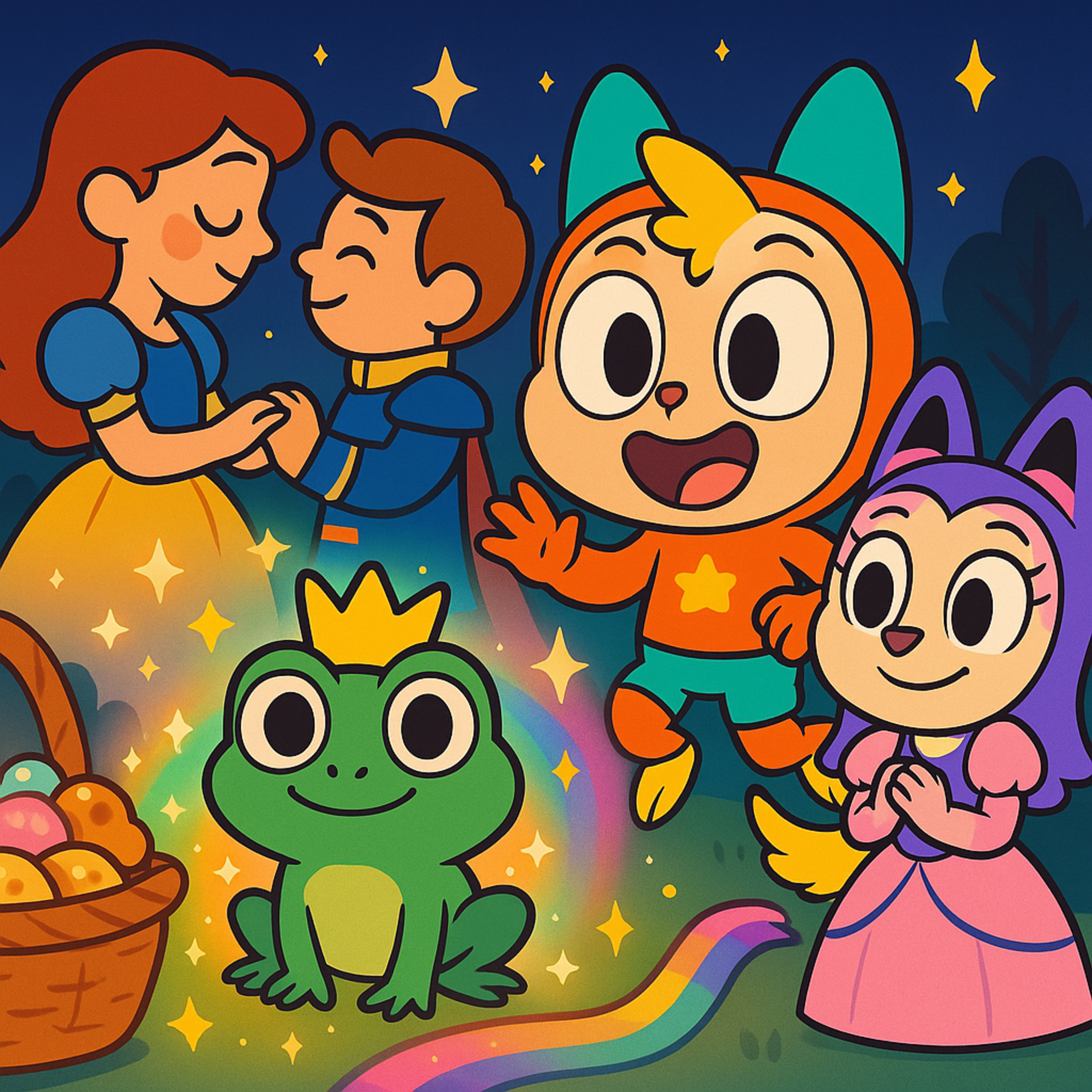 Nuton & Lola Rescue The Frog Prince Fairytale - Relaxing bedtime stories for kids episode artwork