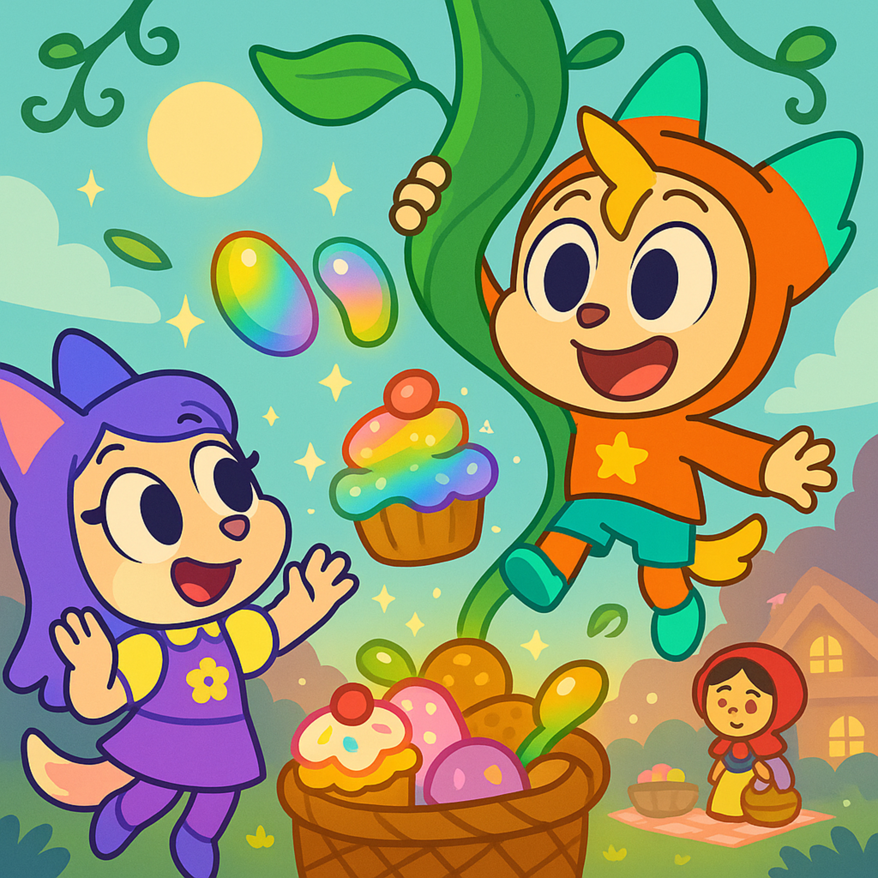 Nuton & Lola Help Jack Fix the Beanstalk Story - Relaxing bedtime stories for kids episode artwork