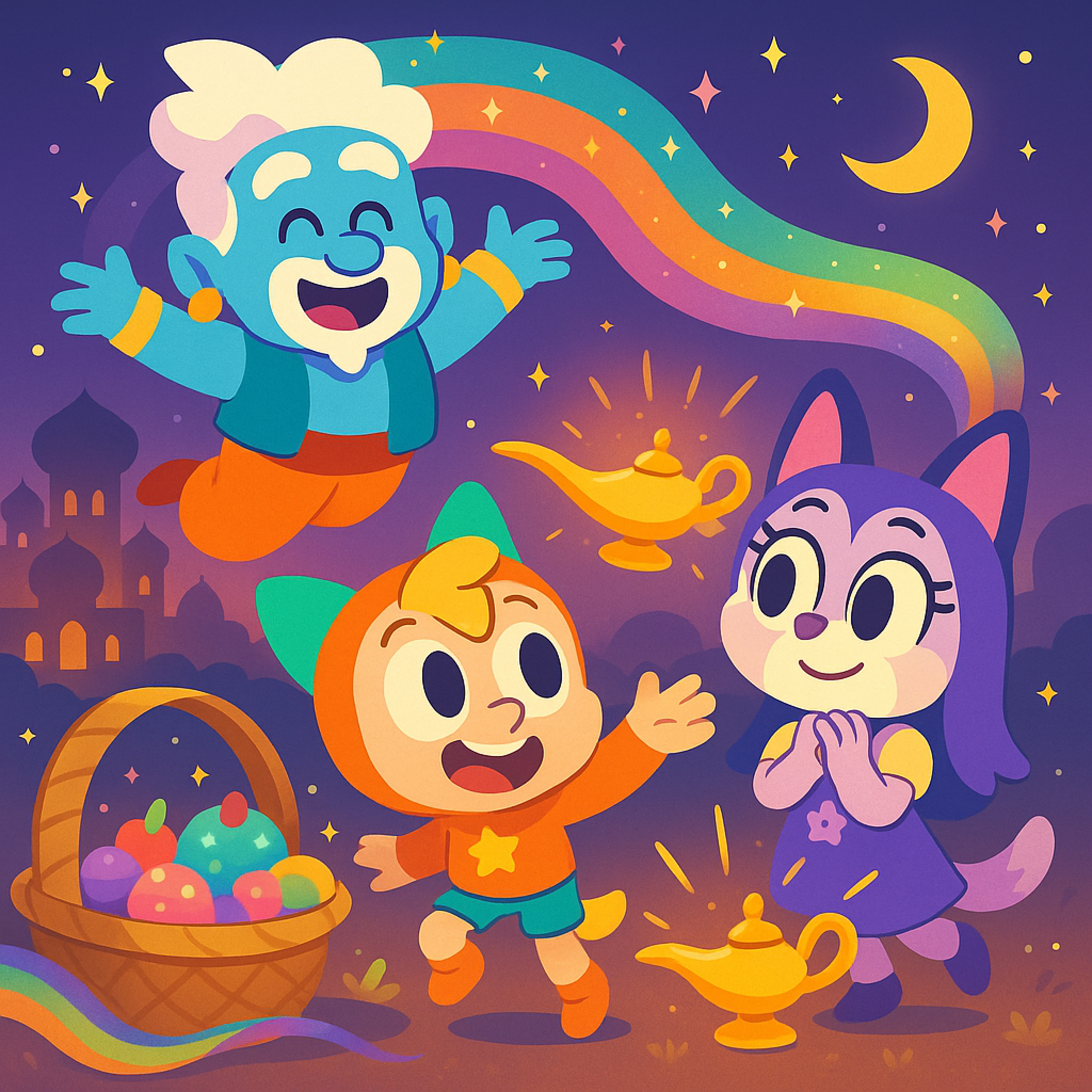 Nuton & Lola With Alladin and the Magic Lamp That Lost Its Wishes - Relaxing Bedtime Stories for Kids episode artwork