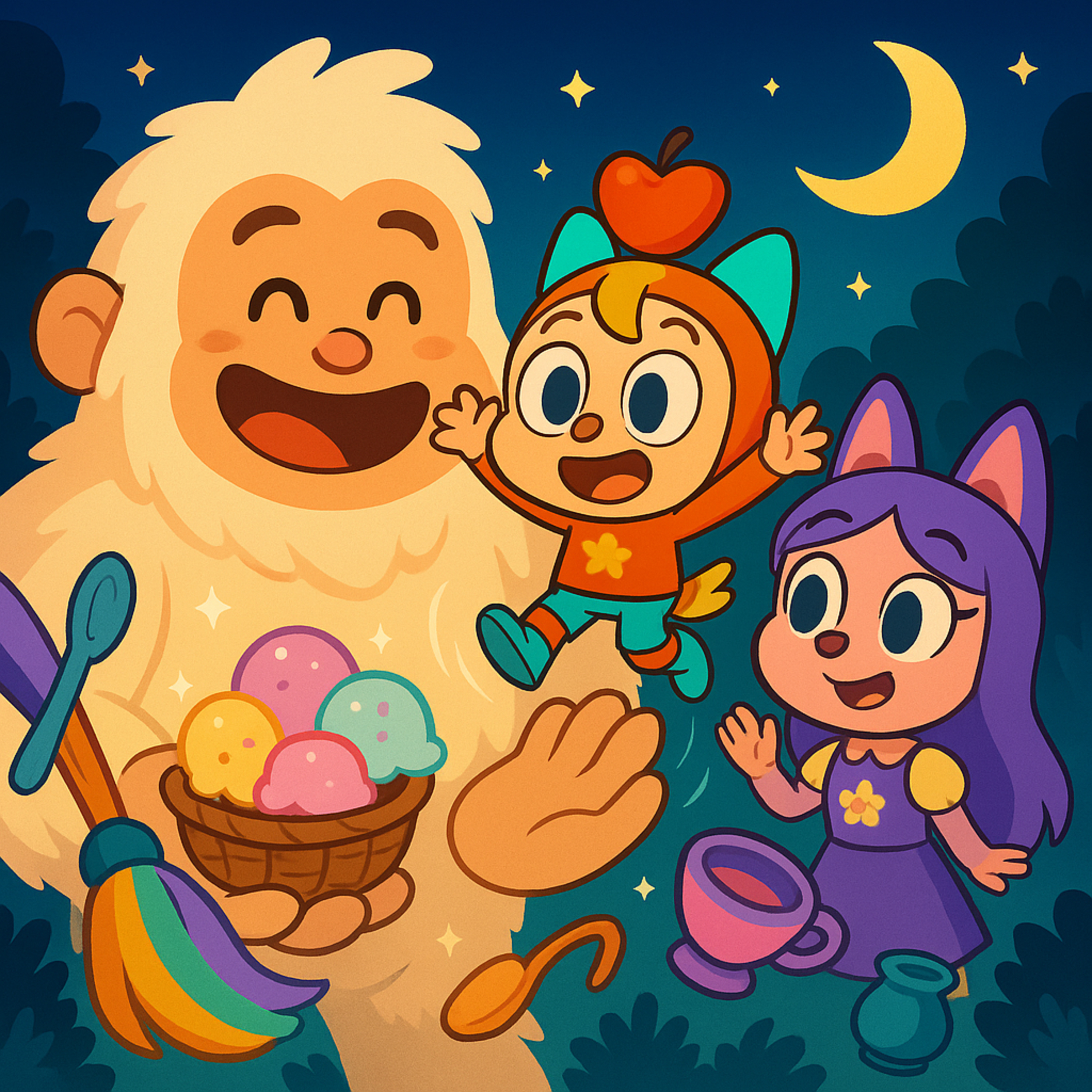 Nuton & Lola Play with the Bigfoot in Hide-and-Seek Forest - Forest Fairy Tale Stories for Kids episode artwork