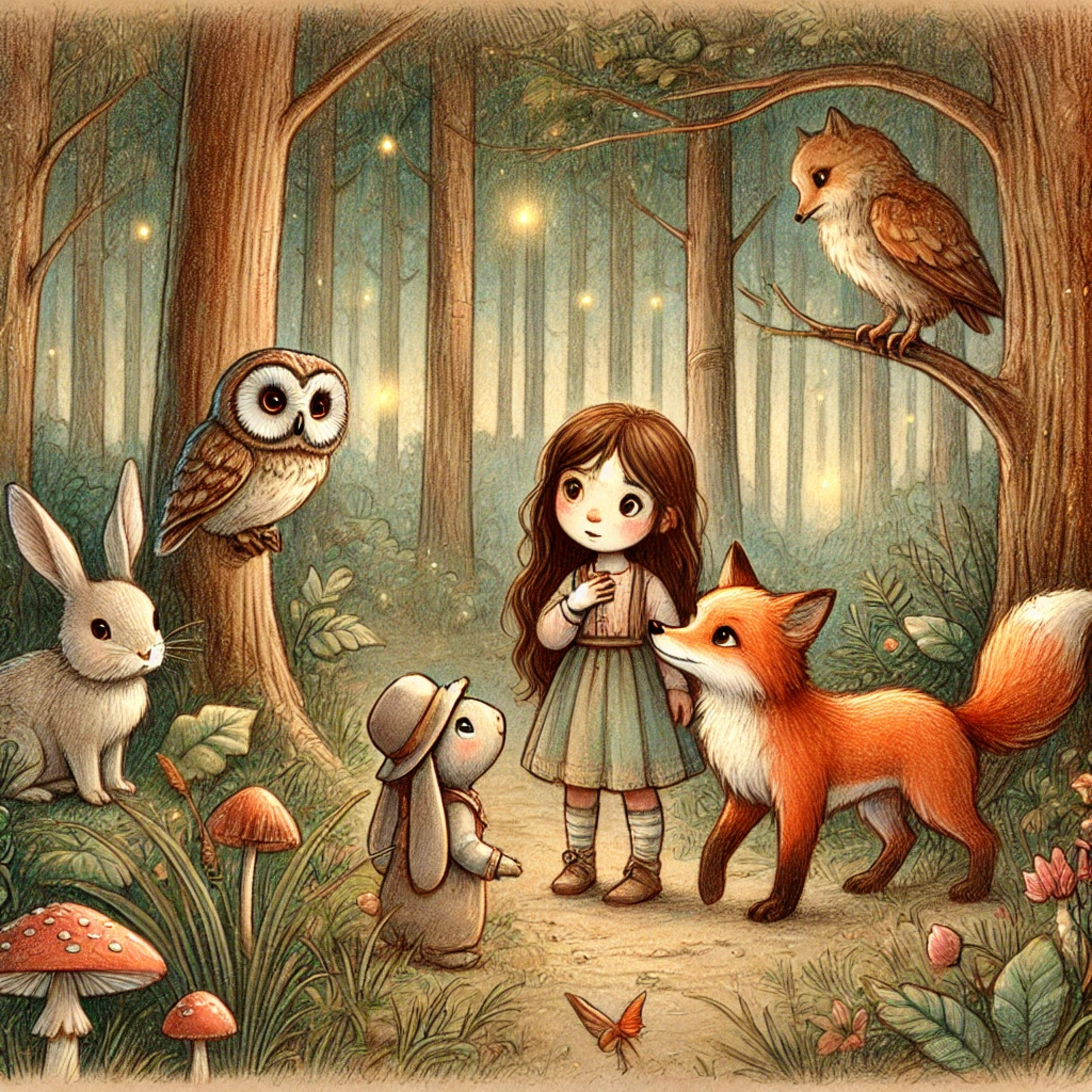 Mia and the Forest Friends 🦉🦊🐰