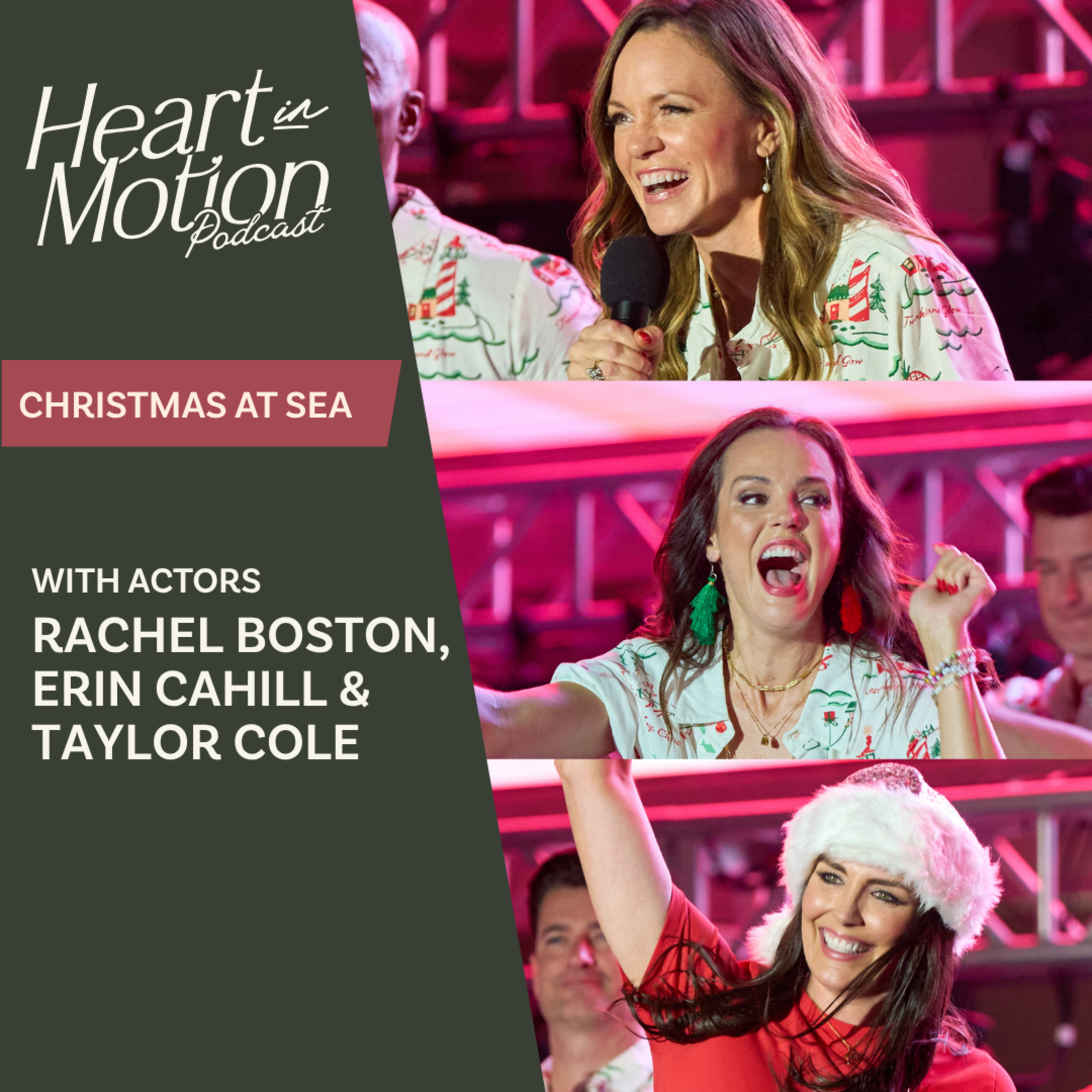 Rachel Boston, Erin Cahill & Taylor Cole (Hallmark's Christmas at Sea - Actors) episode artwork