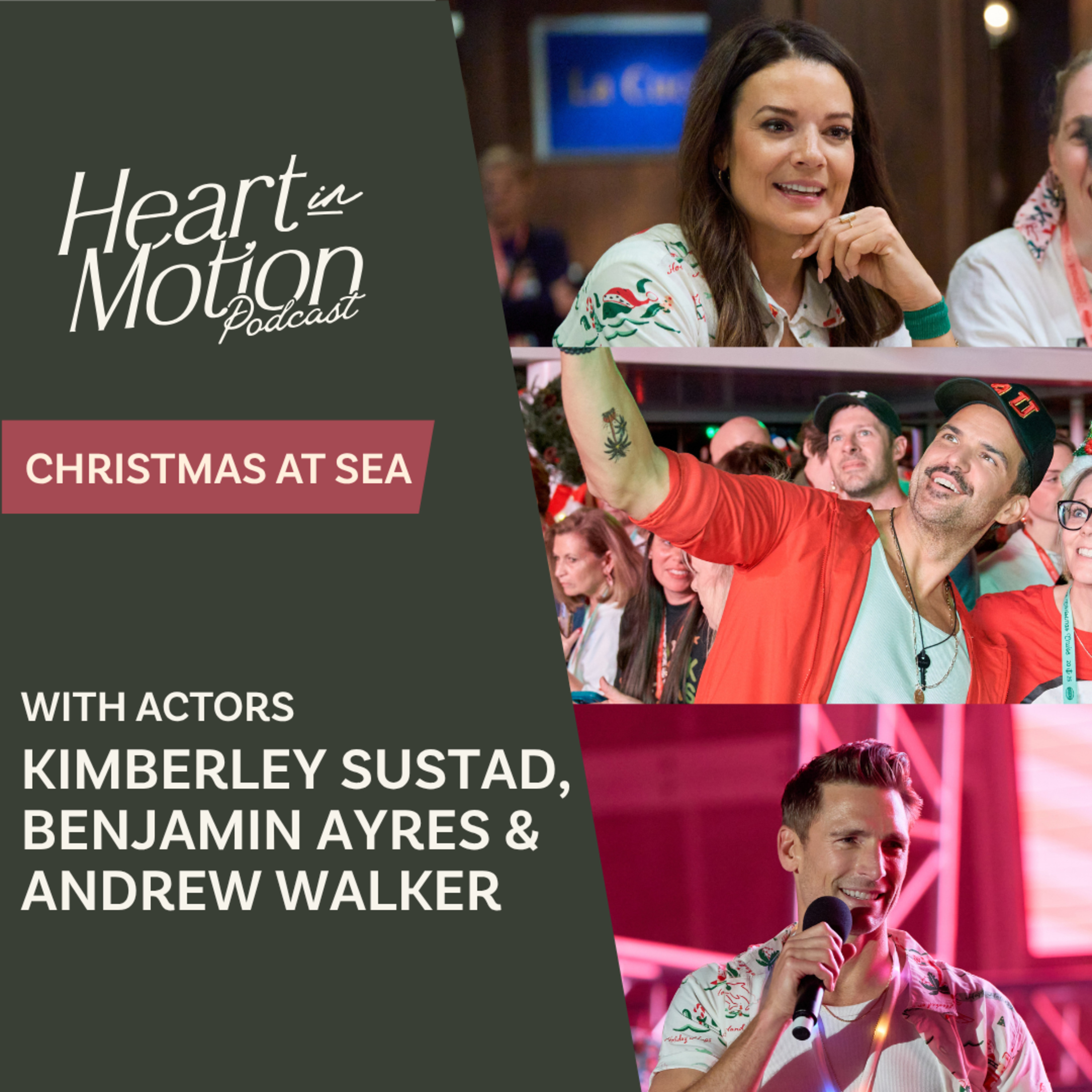 Kimberley Sustad, Ben Ayres, and Andrew Walker (Hallmark's Christmas as Sea - Actors) episode artwork