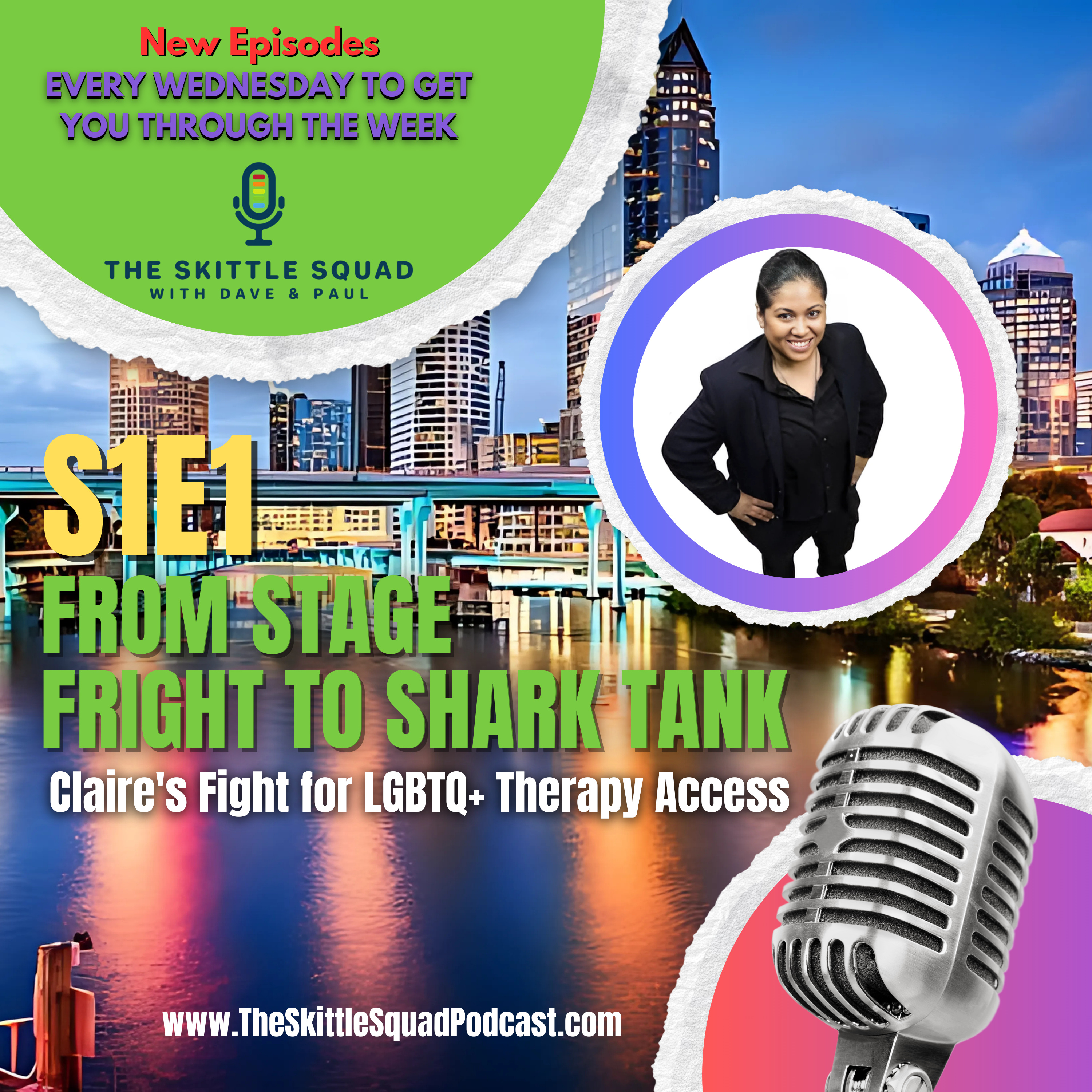 S1E1 - From Stage Fright to Shark Tank: Claire's Fight for LGBTQ+ Therapy Access episode artwork