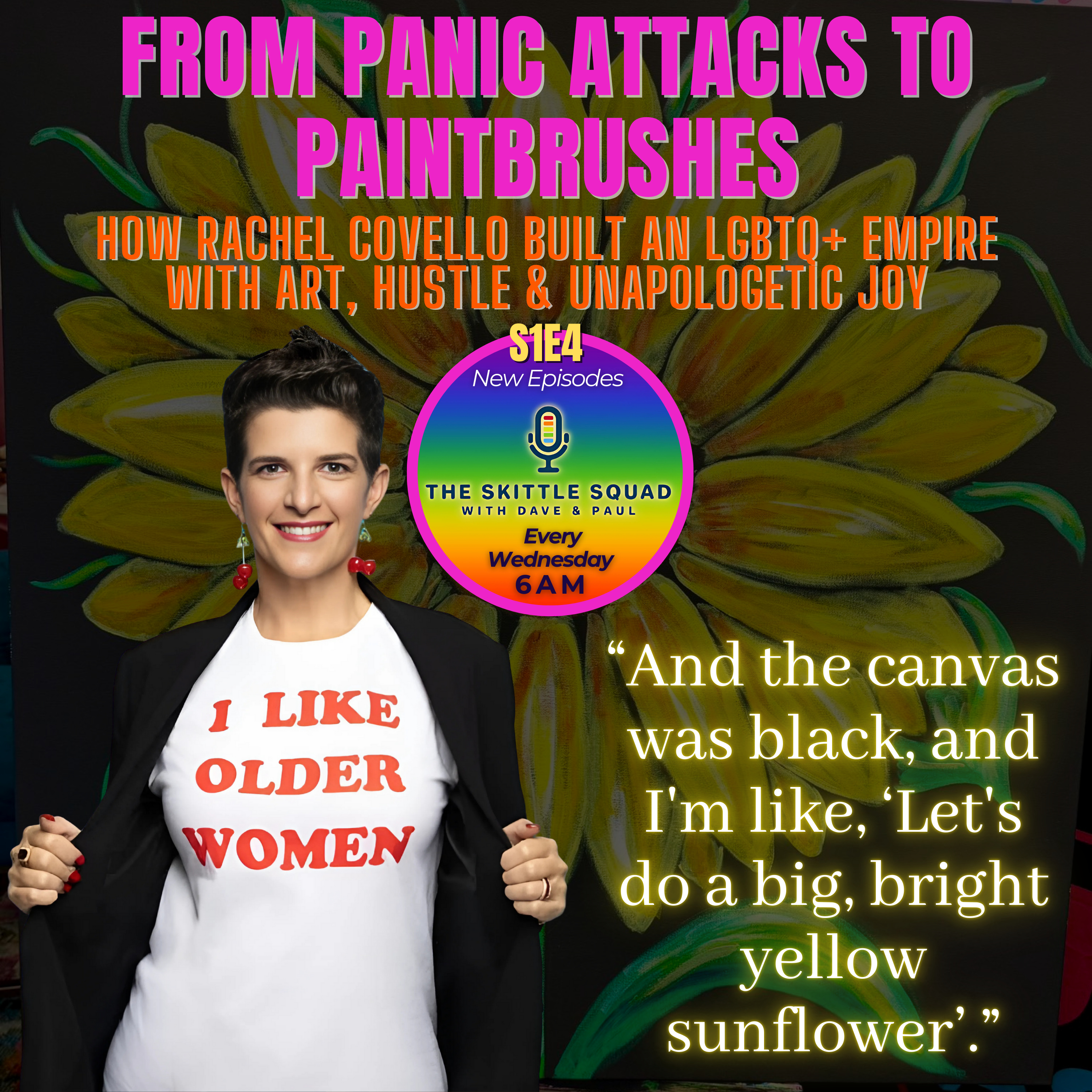 S1E4 - From Panic Attacks to Paintbrushes: How Rachel Covello Built an LGBTQ+ Empire episode artwork