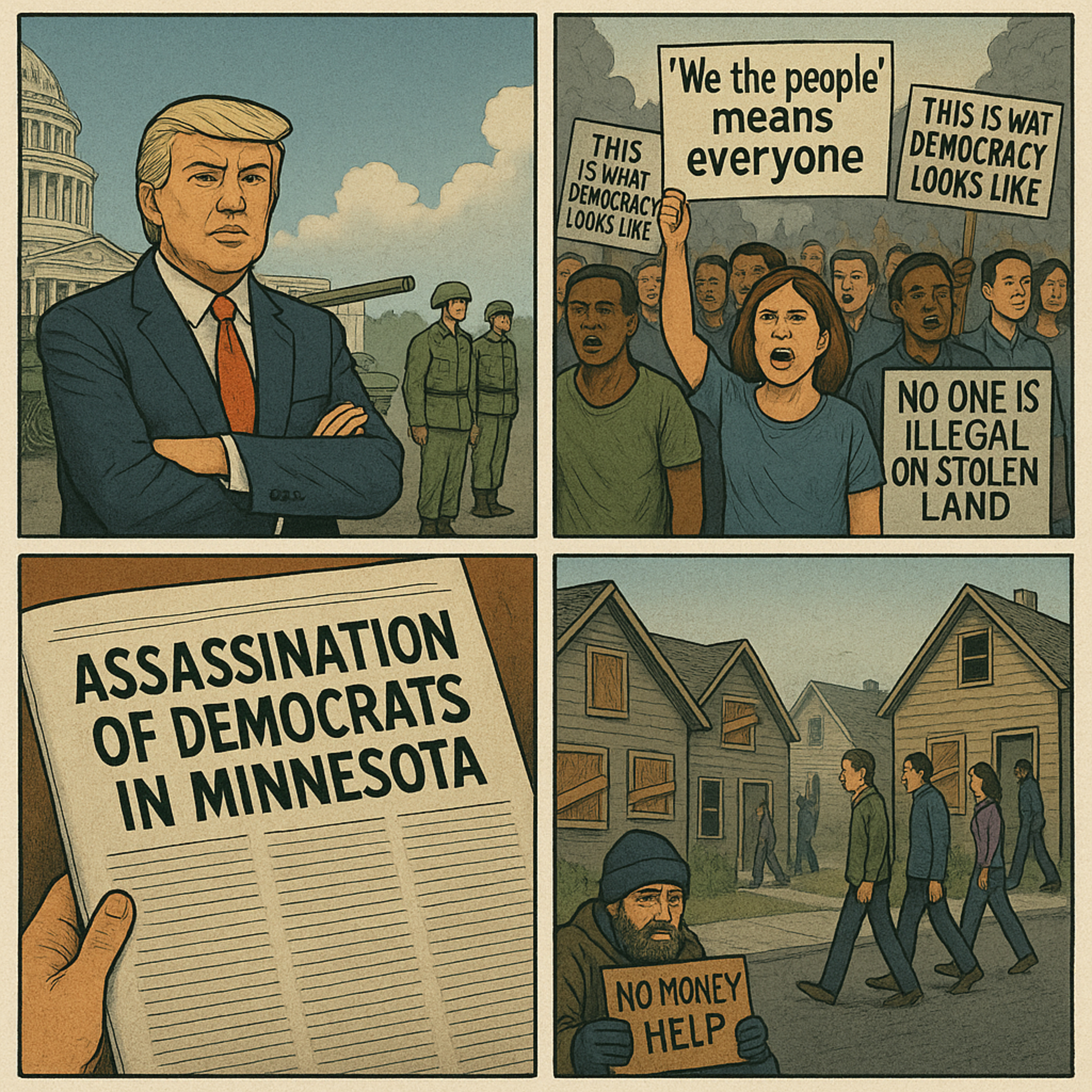 S1E17: No Kings Day, A Military Parade, The Assassination of Democrats, and Homelessness episode artwork