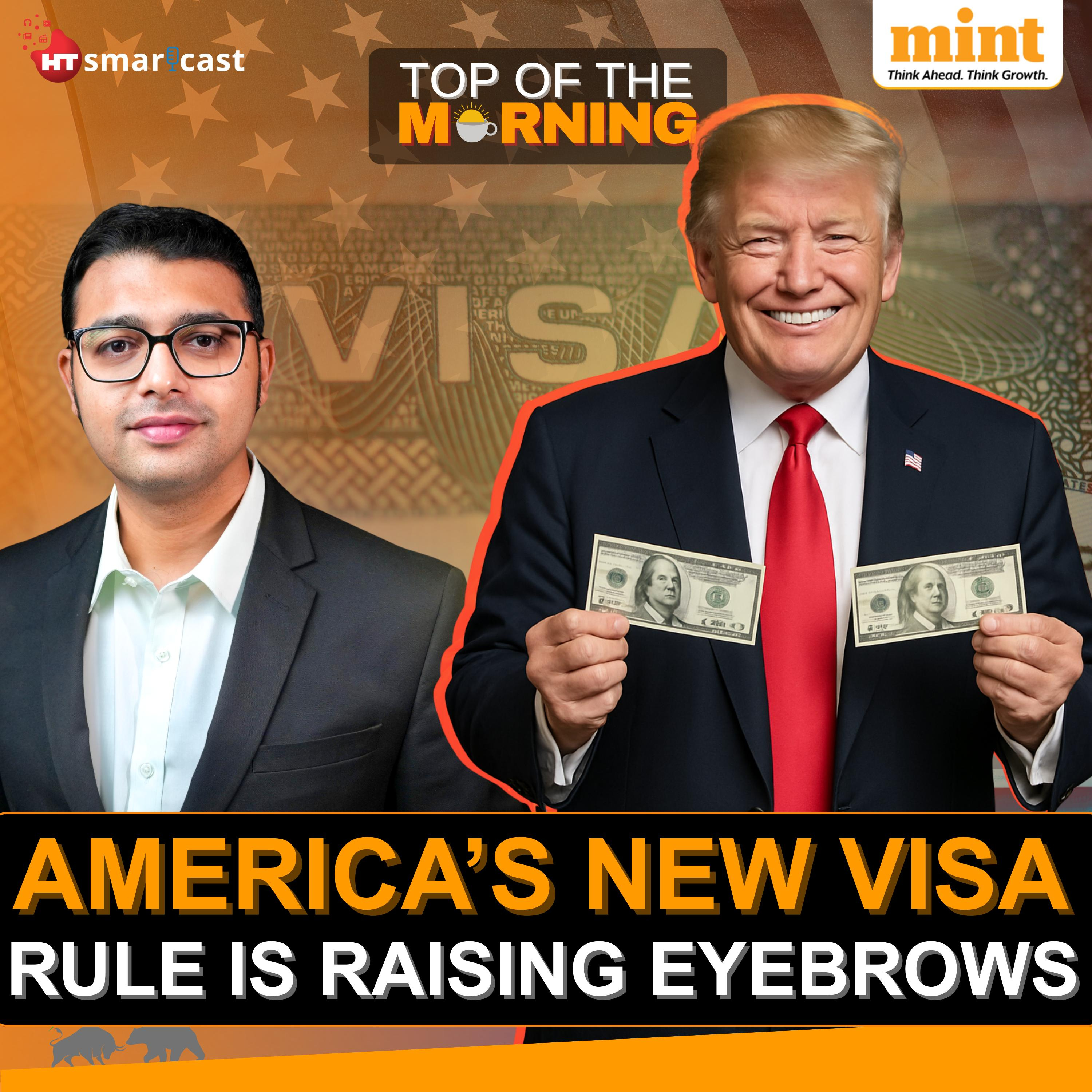 Top of the Morning : Indian Tech in Russian Drones? | US Visa Bond Shock | Trump Slams India on Oil | Alibaba Exits Paytm | Airtel’s Cloud Play episode artwork