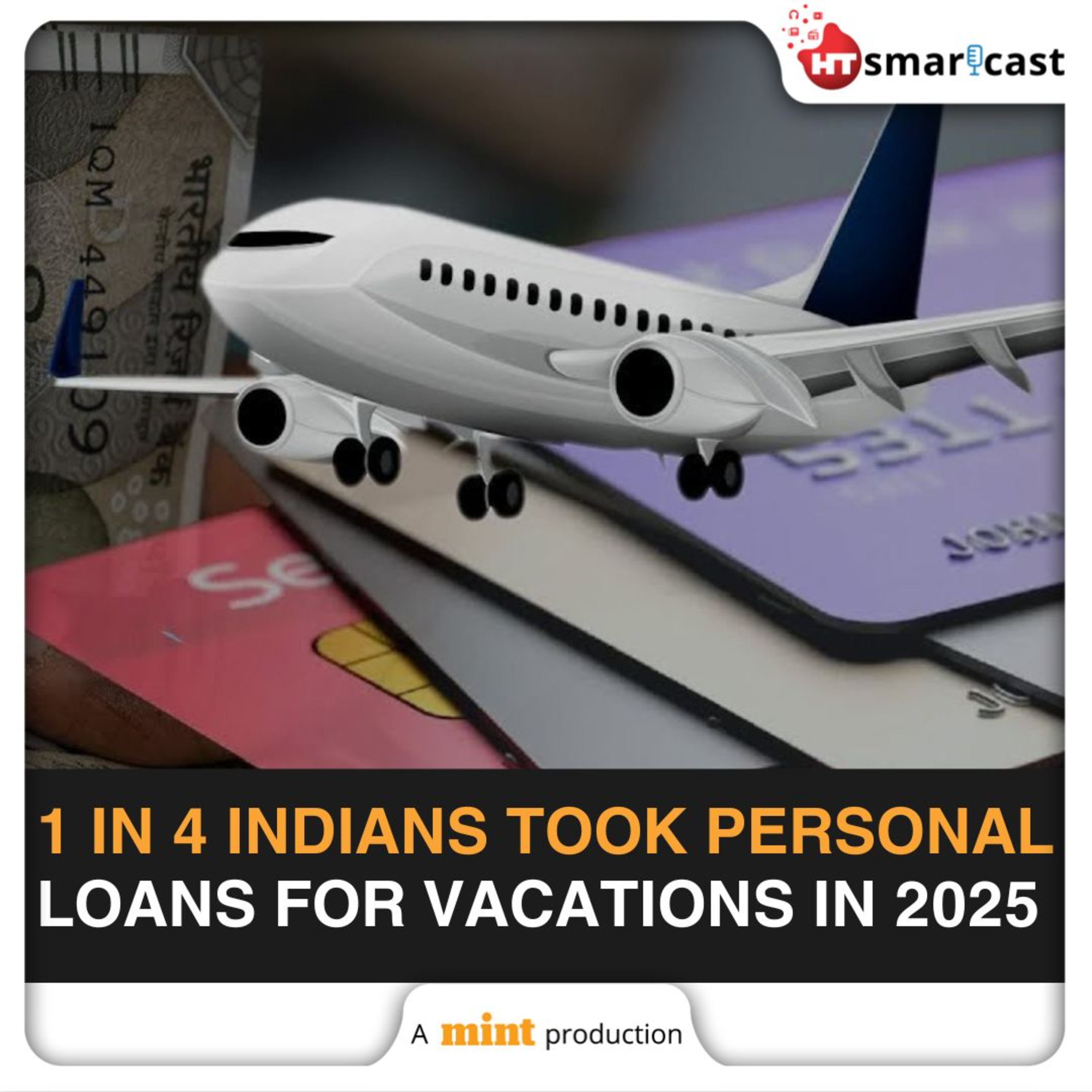 Mint Podcast: Over 27% Indians Borrowed Money For Travel In 2025: Report | Credit Card Debt Rise To ₹33,886 Crore episode artwork