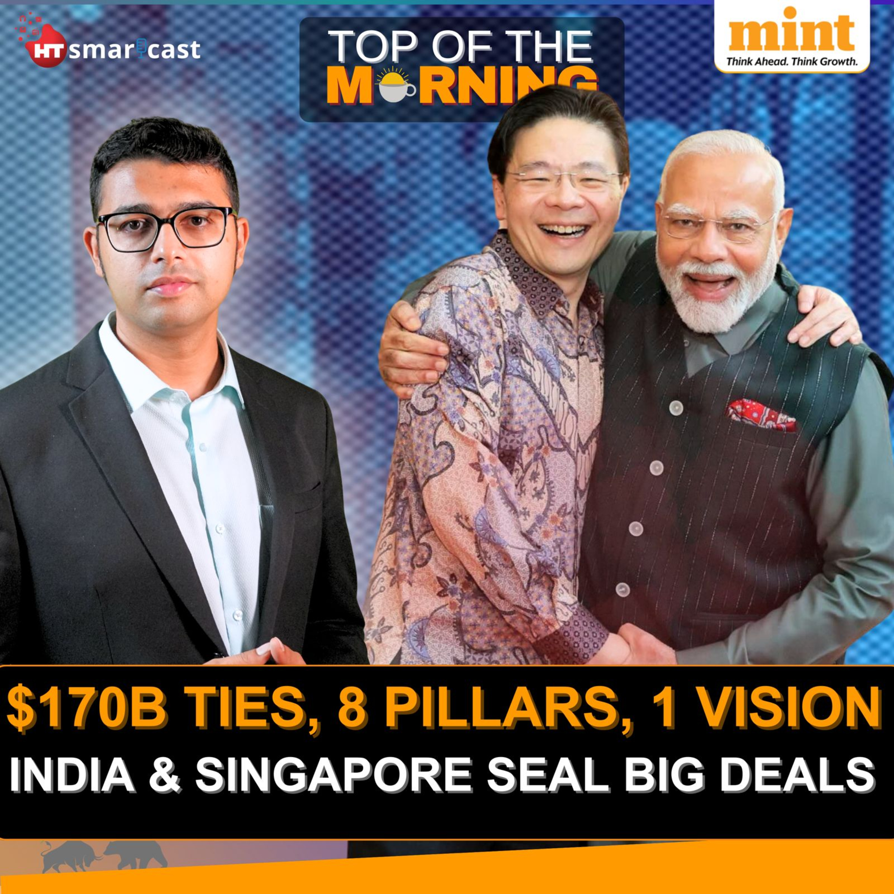 Top of the Morning : Swiggy, Zomato hike fees | Ola stake Sale | Gold slips, Stocks Jump | India & Singapore Seal Big Deals episode artwork