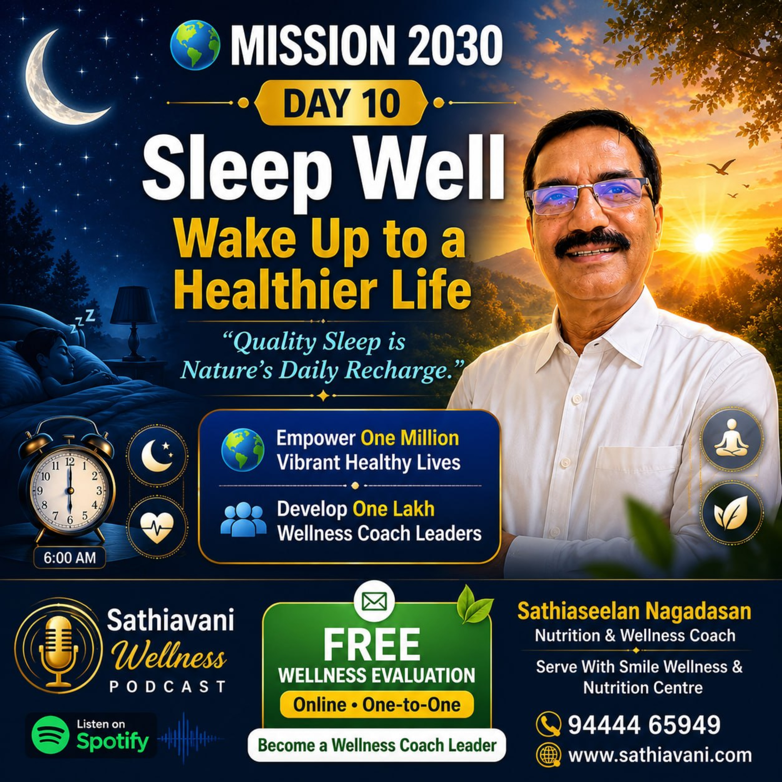 🌍 Mission 2030 – Day 10 (10-07-2026) 😴 Sleep Well – Wake Up to a Healthier Life episode artwork