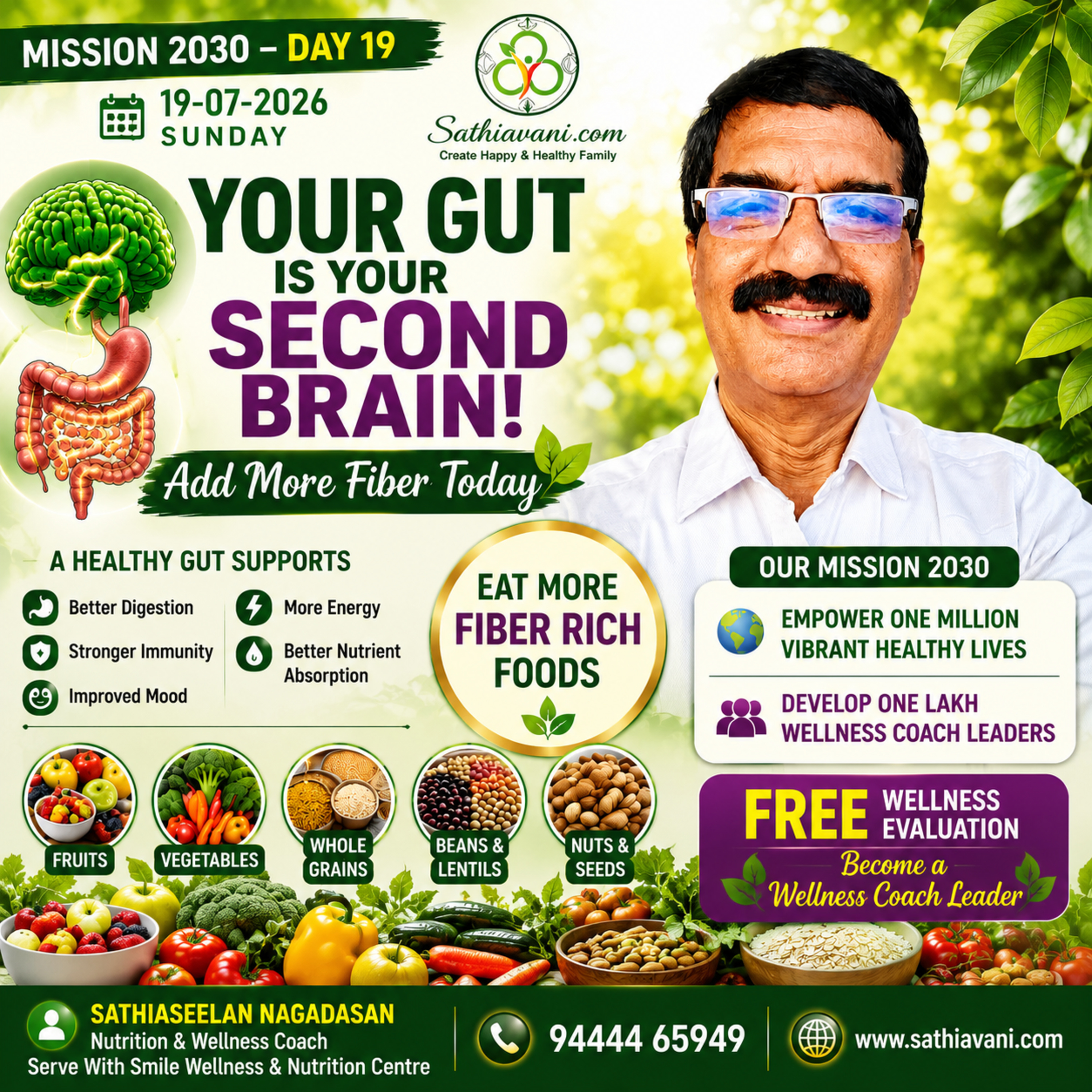 Mission 2030 -Day 19 "Did you know your gut is often called your second brain?  episode artwork