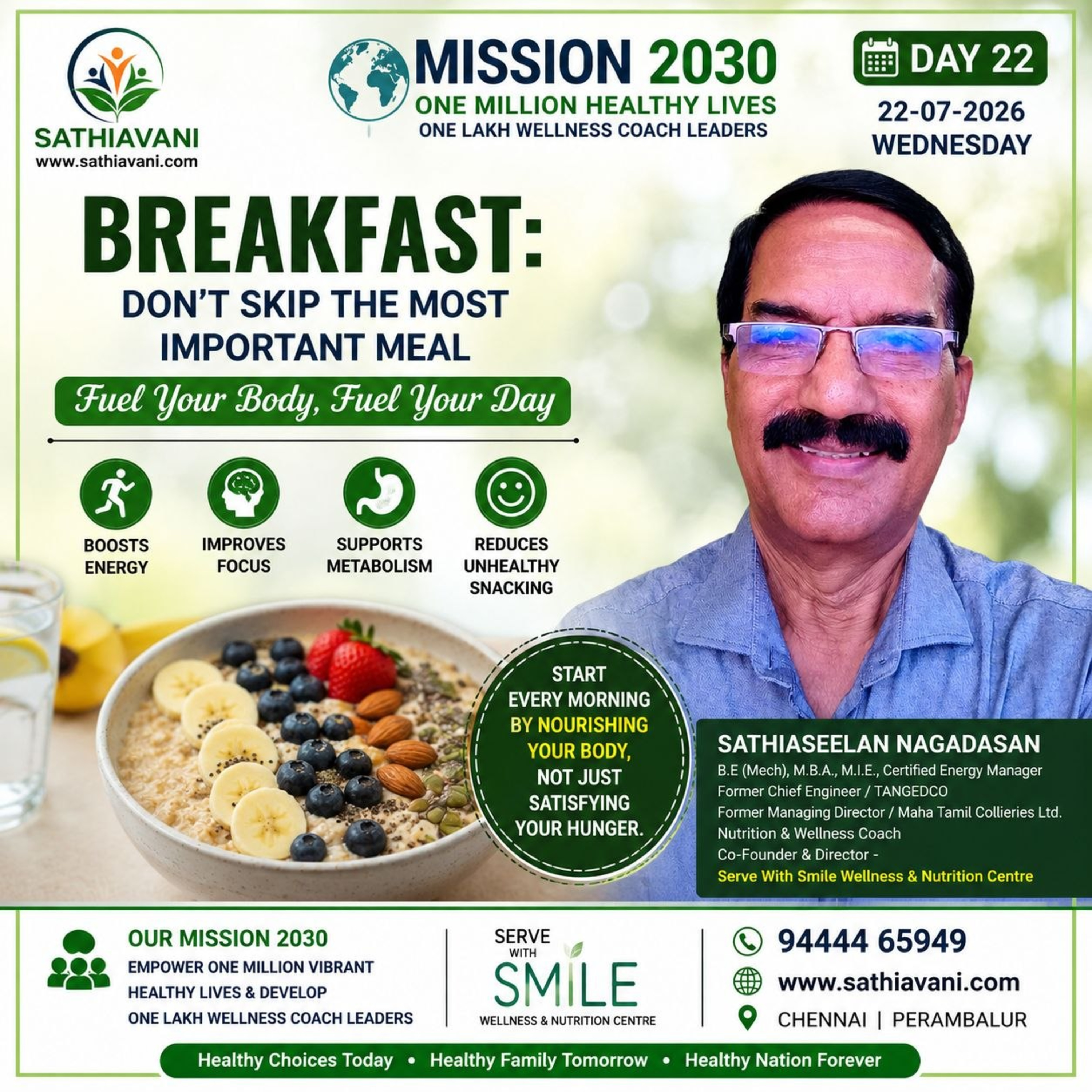 Mission 2030 Day 22(22-07-2026 WEdnesday)“Why Breakfast Matters – Start Strong Every Morning.” episode artwork