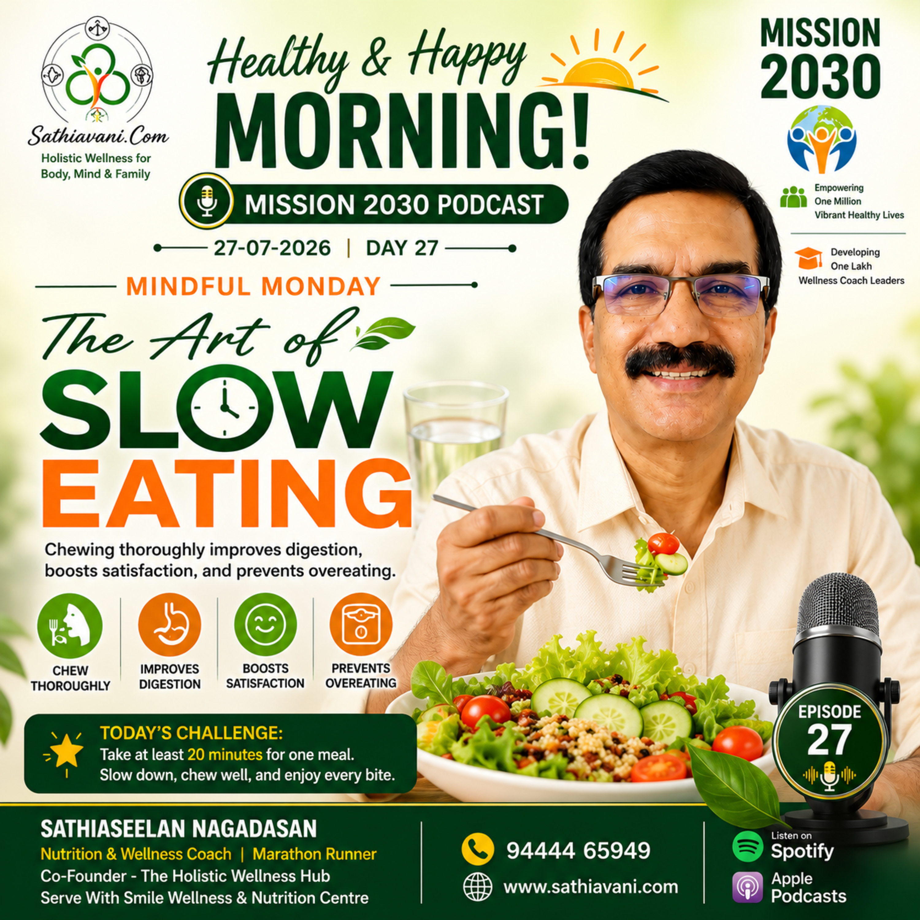 Mission 2030 Episode 27 The Art of Slow Eating Chew Well, Digest Better episode artwork