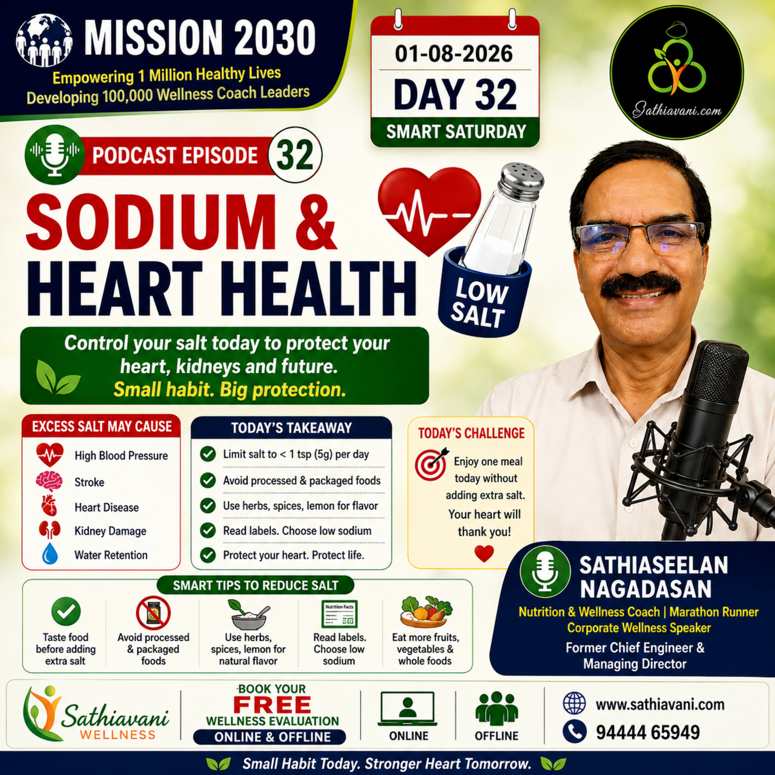Viedeo-Mission 2030 Day 32 (01-08-2026)Are you adding more salt than your heart can handle? episode artwork
