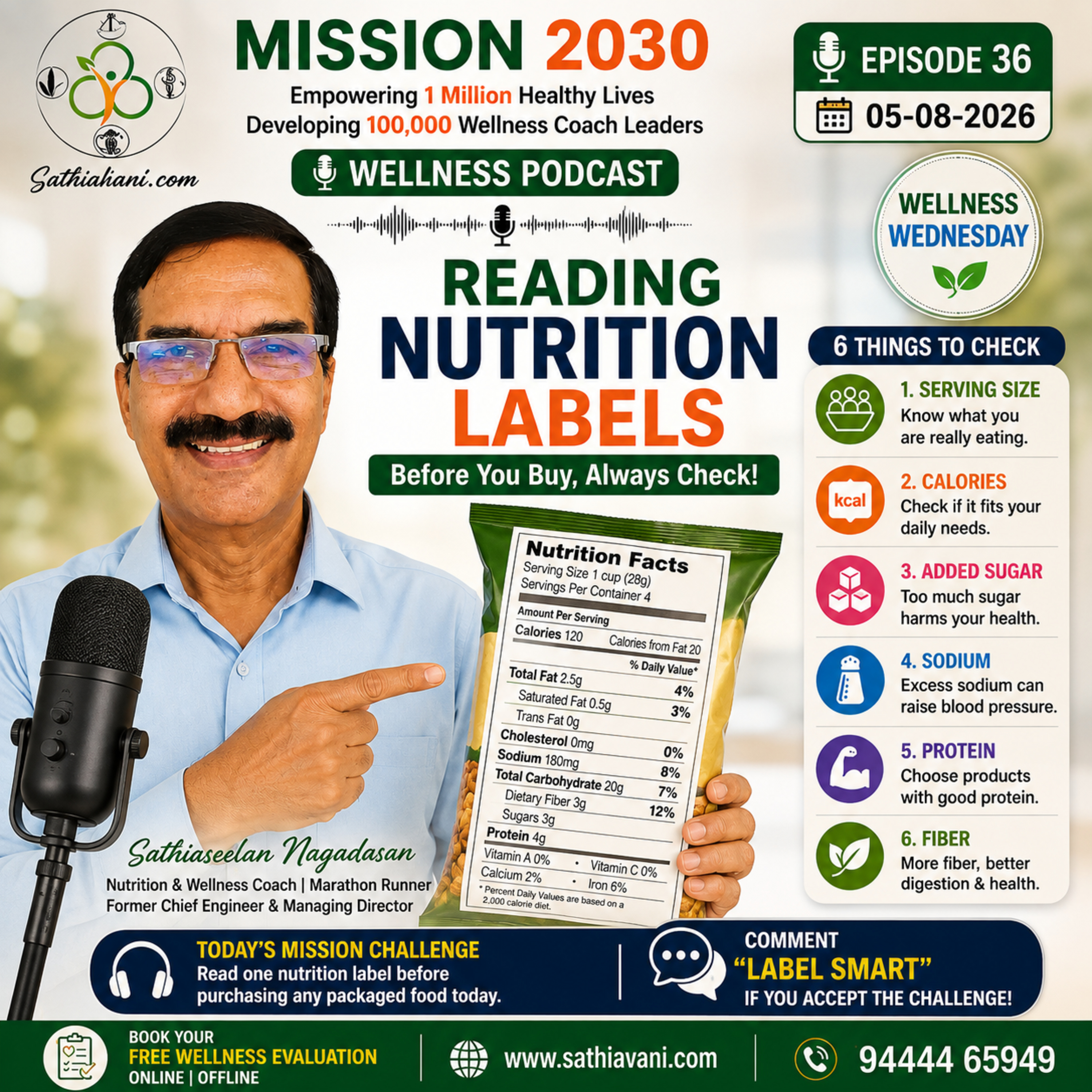 Mission 2030 Episode 36 Day 36 05-08-2026 Reading Nutrition Labels episode artwork