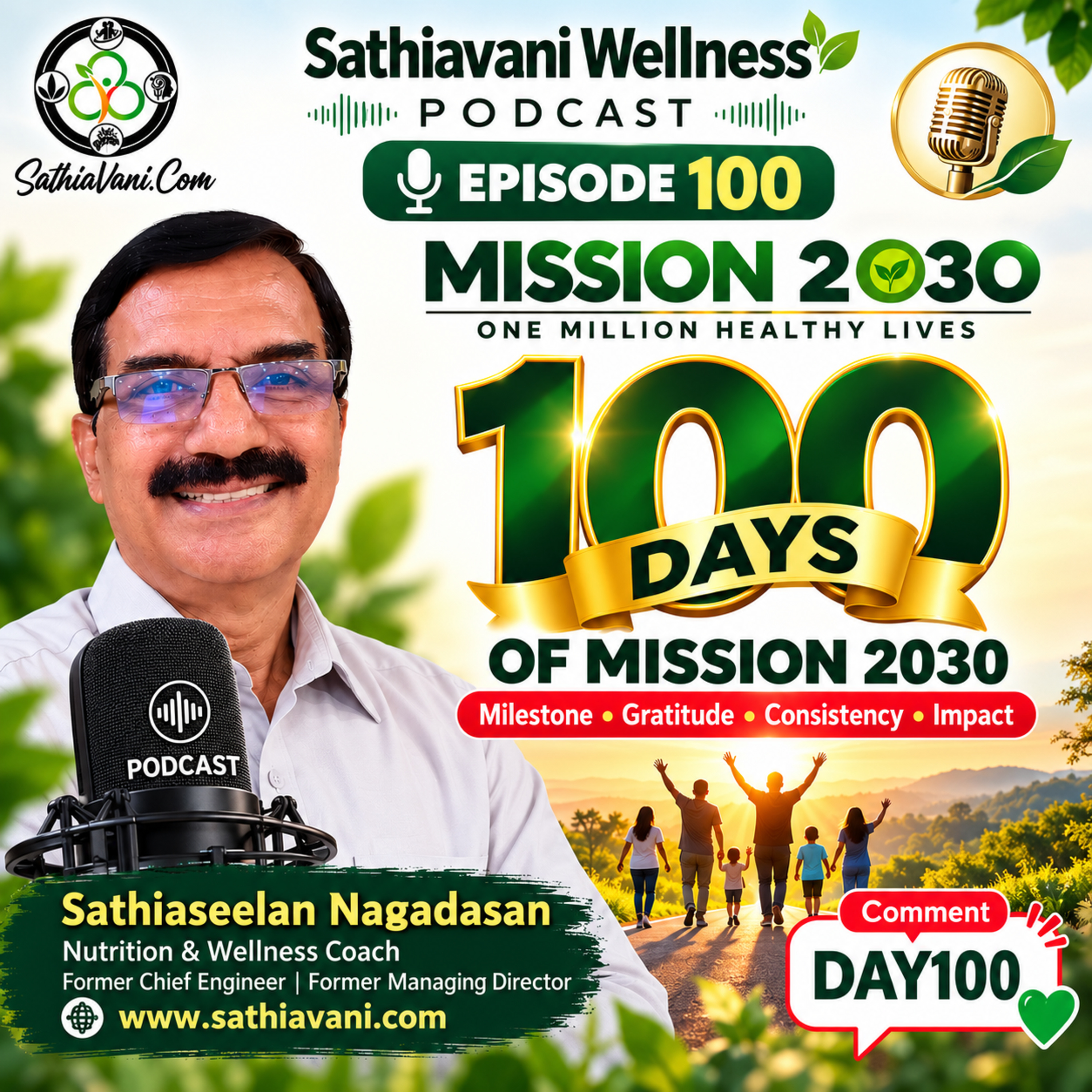 🎉 100 DAYS OF MISSION 2030 — GRATITUDE, CONSISTENCY & IMPACT episode artwork