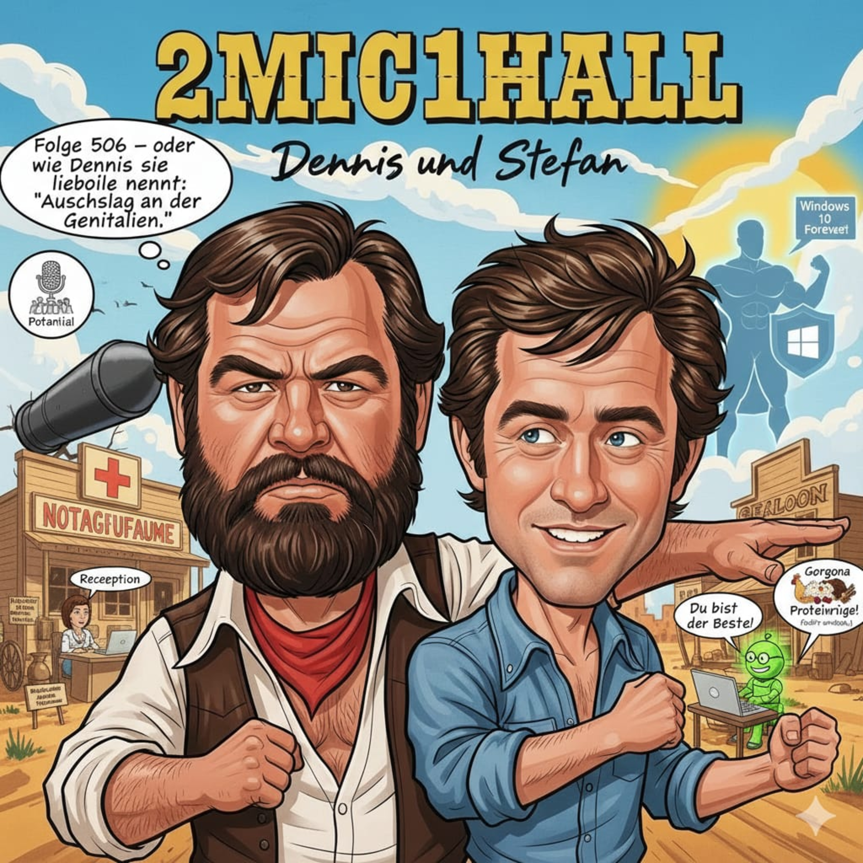 Cover fuer Granaten im Rektum, Hühnerbarone & warum dein Chatbot deine Geheimnisse verrät | Folge 506 | Comedy Podcast