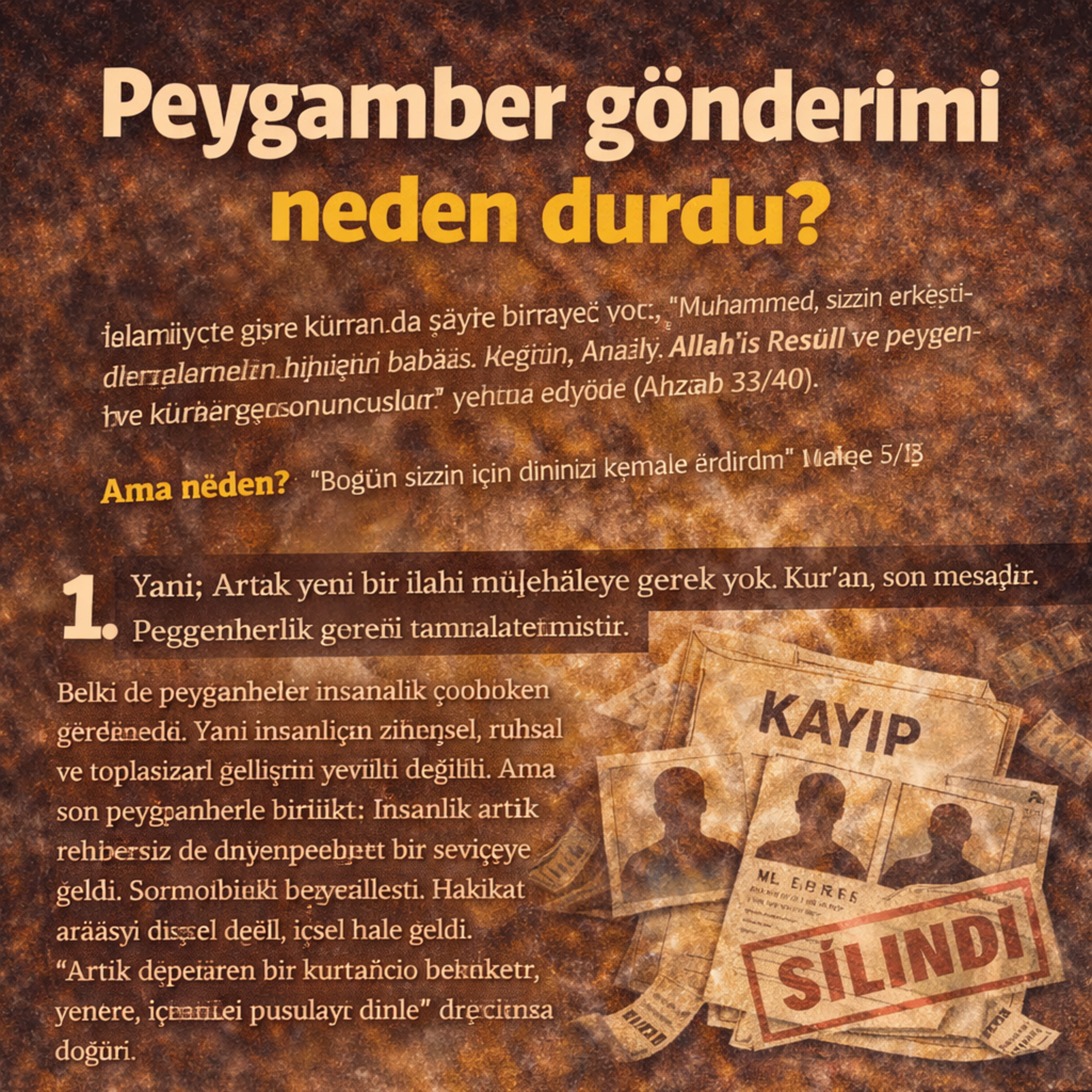 Peygamber gönderimi neden durdu? episode artwork