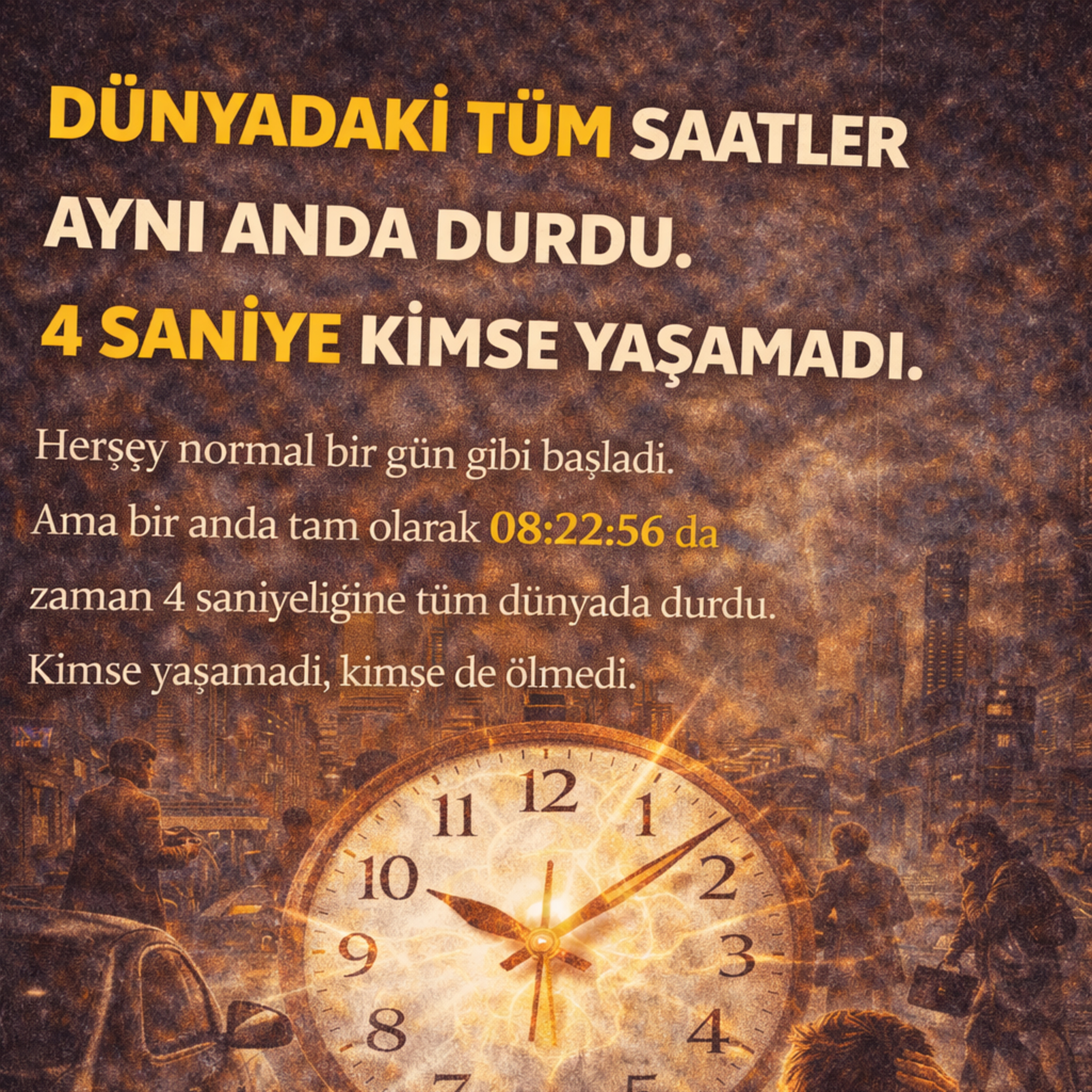 Dünyadaki tüm saatler aynı anda durdu. 4 saniye kimse yaşamadı episode artwork