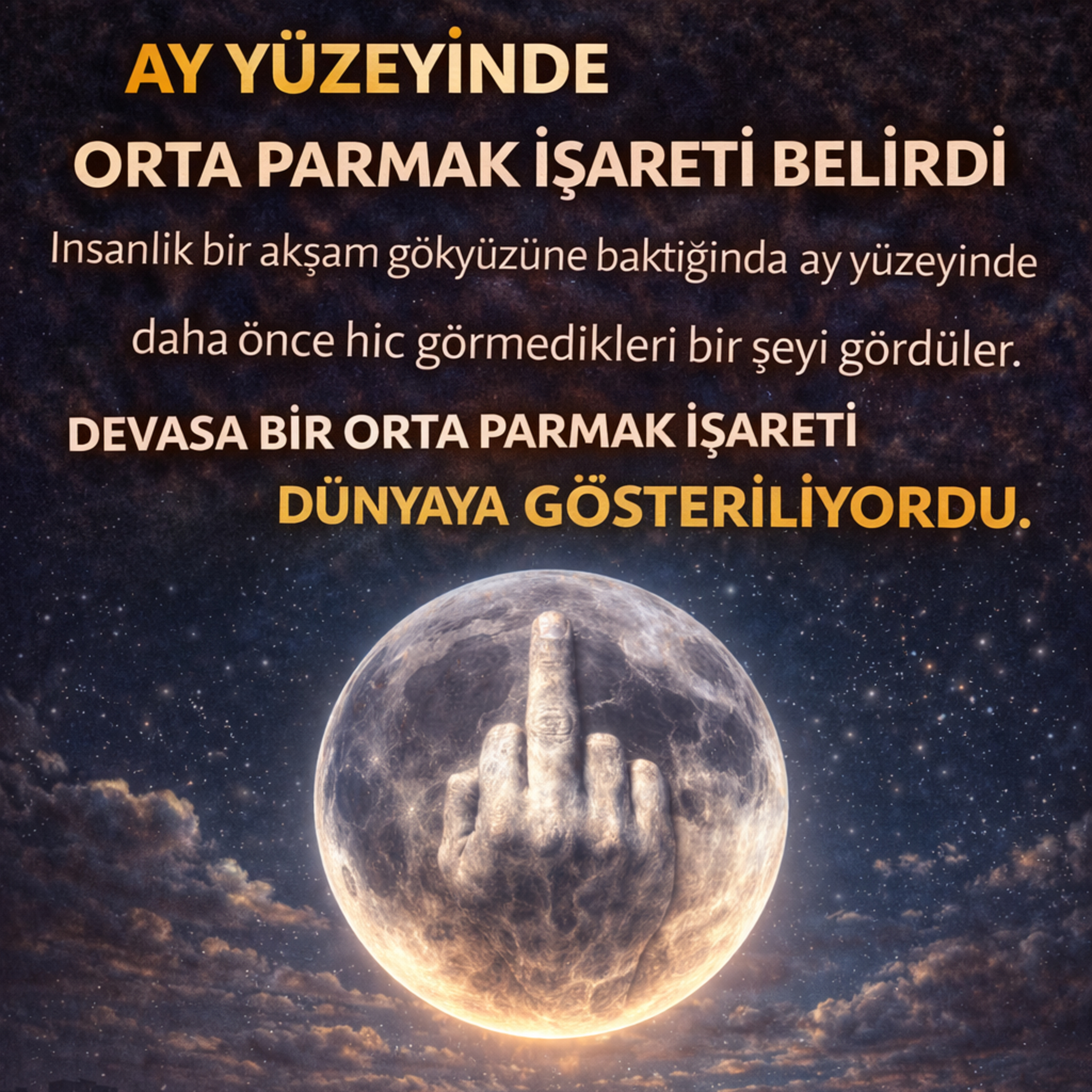 Ay yüzeyinde orta parmak işareti belirdi episode artwork
