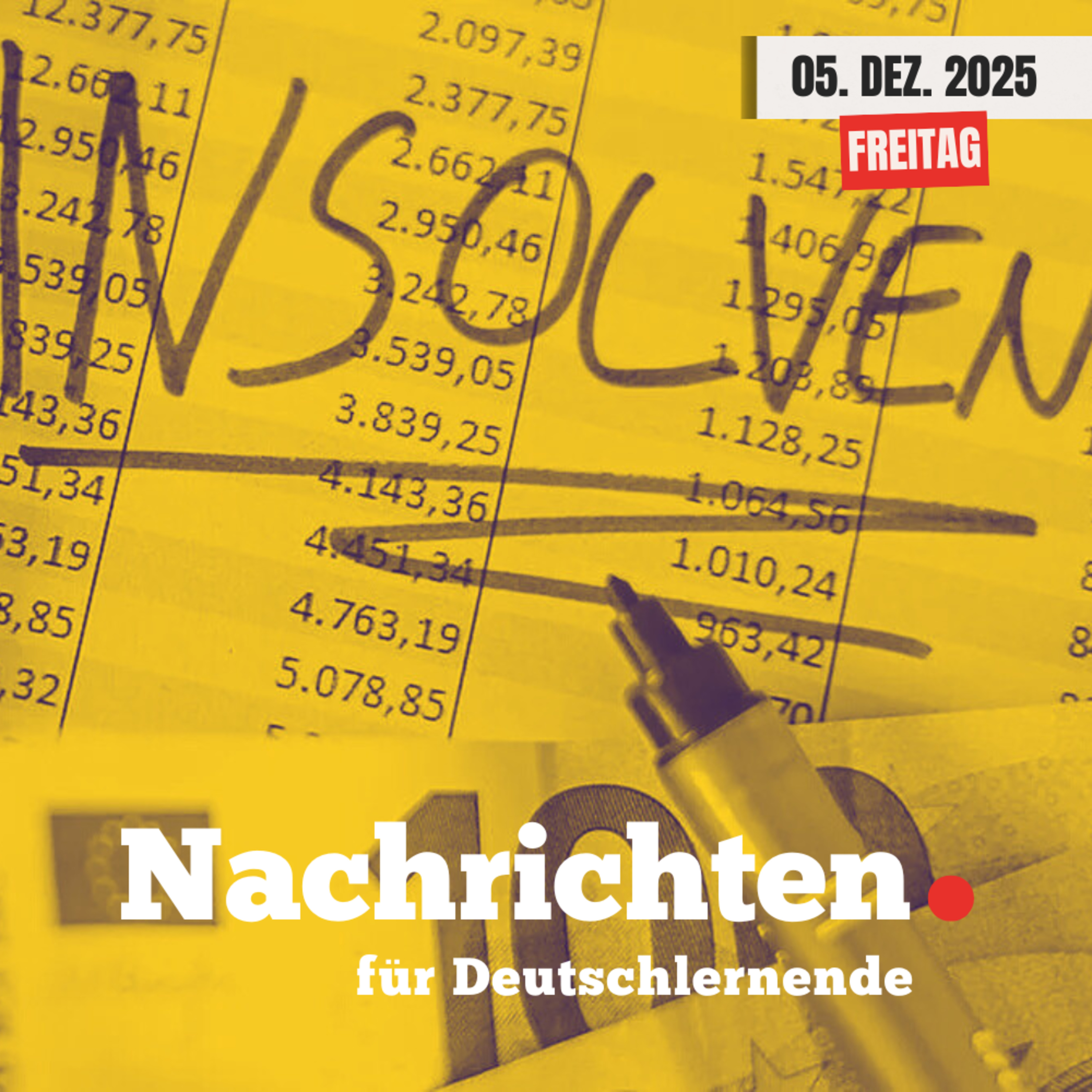 #199 Nachrichten für Deutschlernende vom 05. Dezember 2025 | Nachrichten in Einfacher Sprache