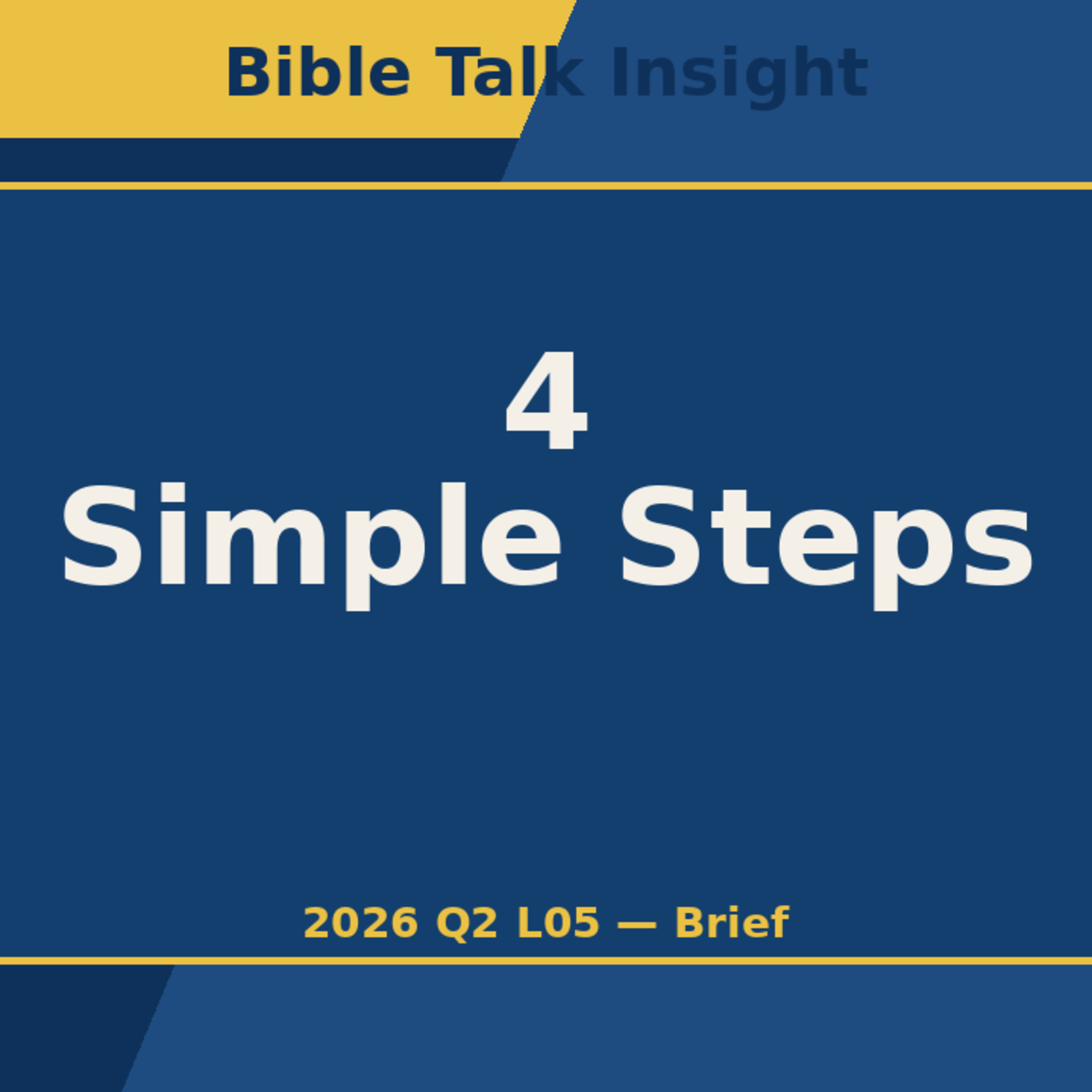 2026 Q2 L05 Brief -: How to Study the Bible with Joy and Purpose episode artwork