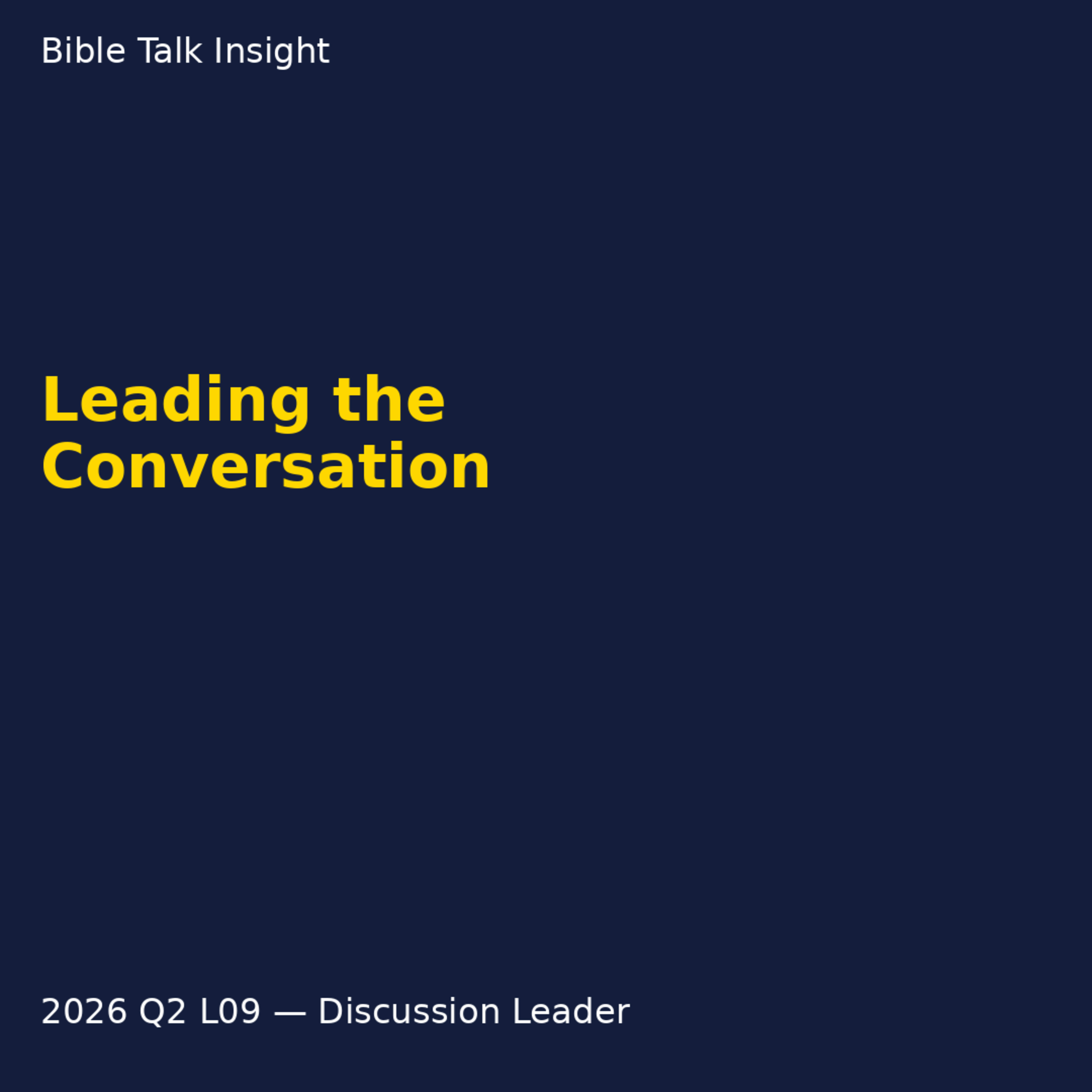 2026 Q2 L09 Discussion Leader episode artwork