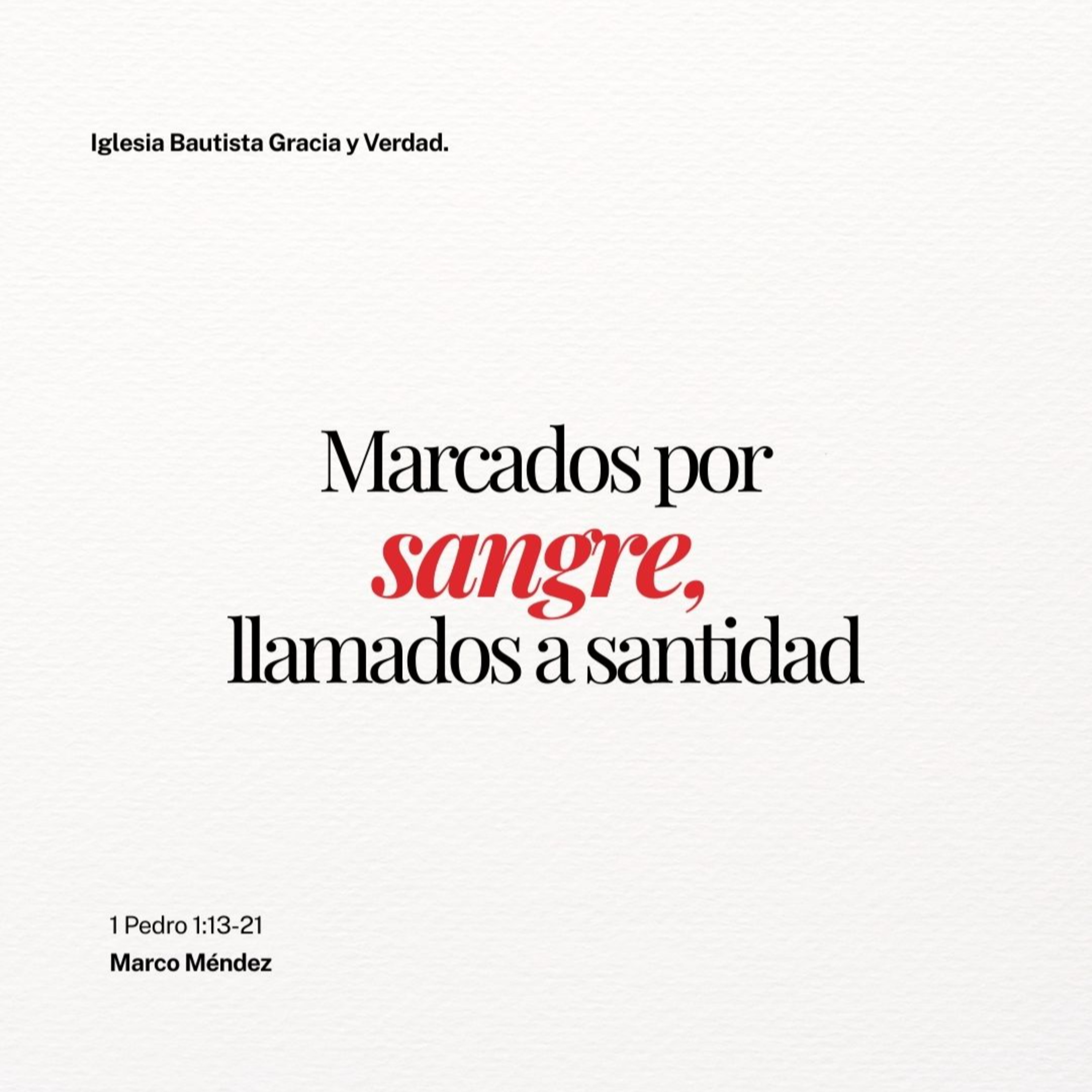 Marcados por sangre - llamados a santidad. / Marco Méndez  episode artwork