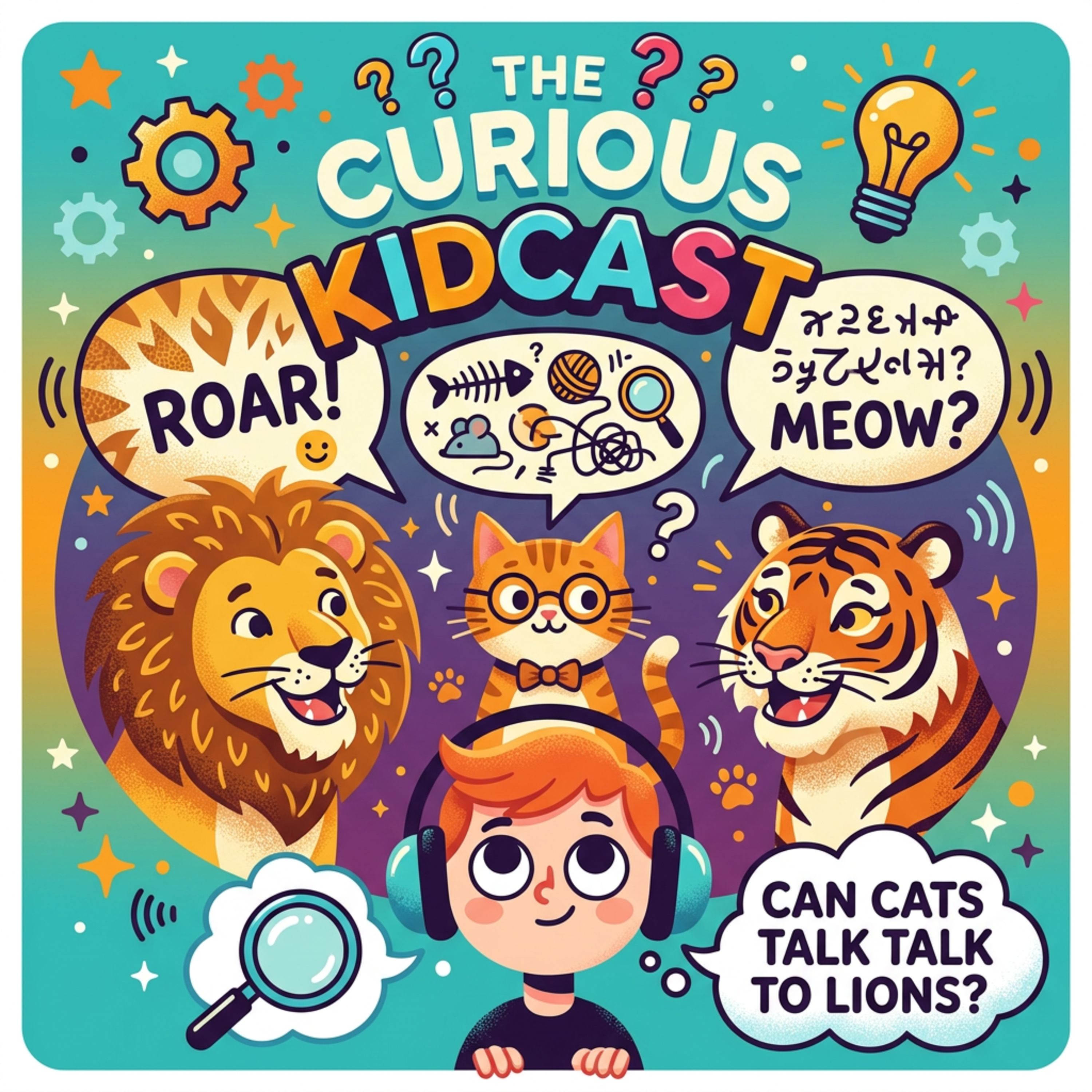 Do Cats, Lions and Tigers Understand each other? | Animal facts for kids artwork