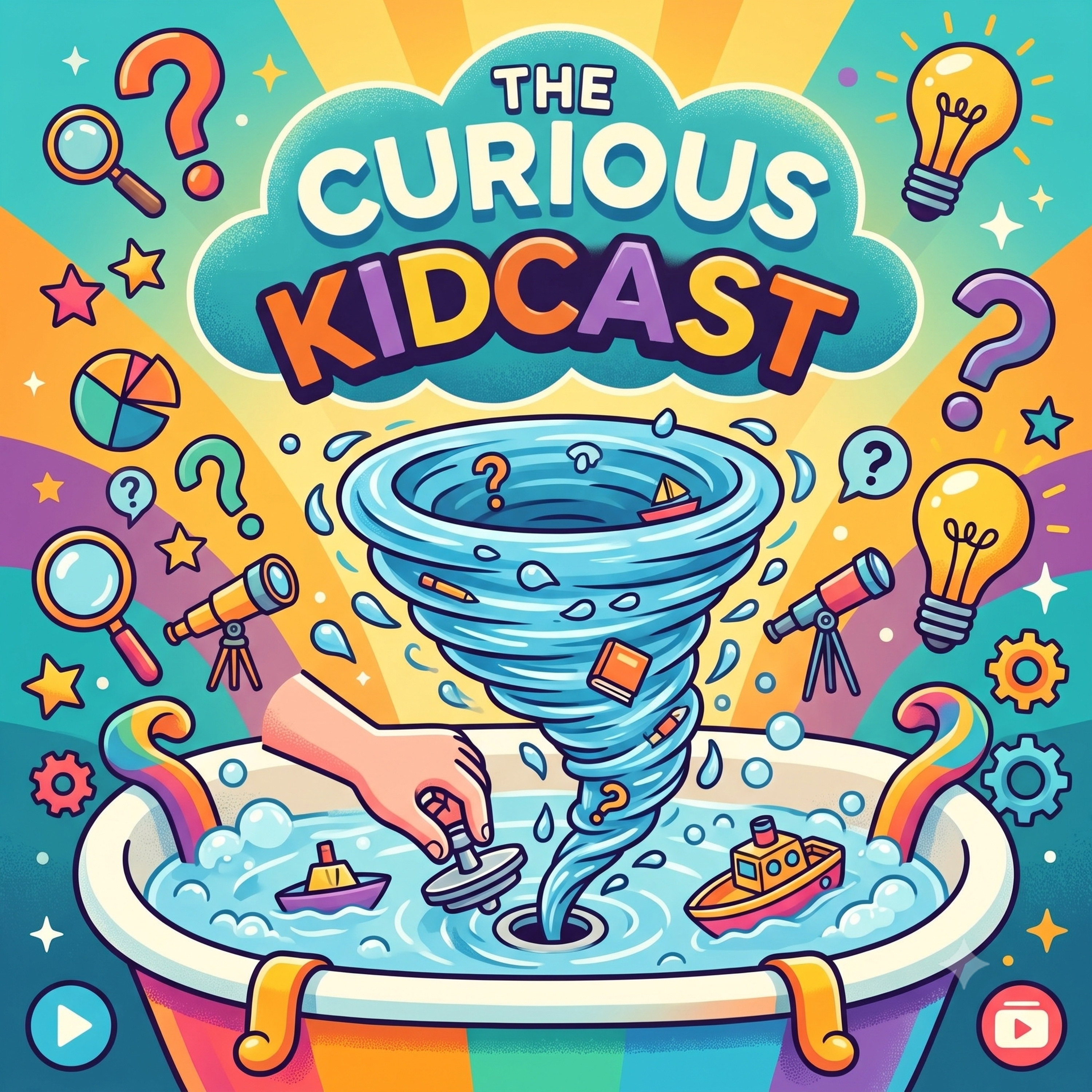 Why do bathtubs make mini tornadoes? episode artwork - The Curious Kidcast