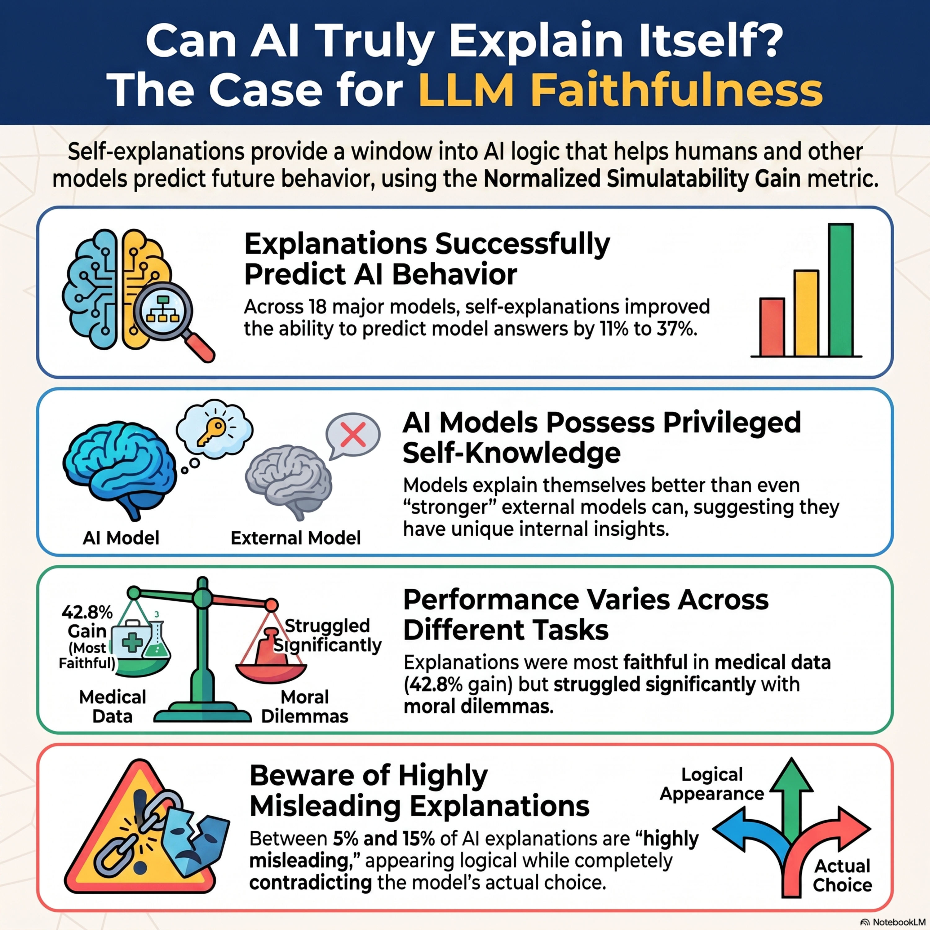 A Positive Case for Faithfulness: LLM Self-Explanations Help Predict Model Behavior