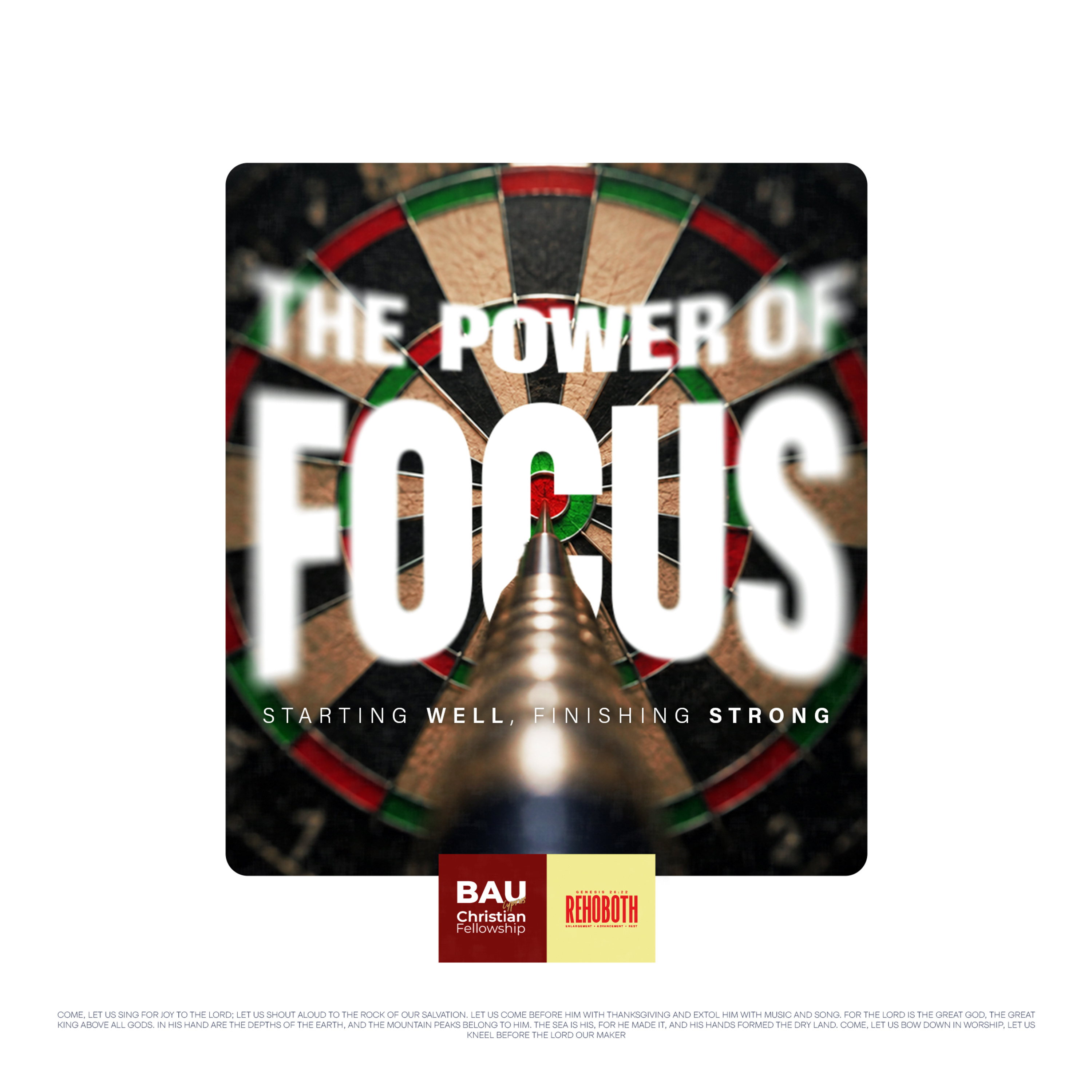 THE POWER OF FOCUS | STARTING WELL, FINISHING STRONG || Pastor Richard Mason