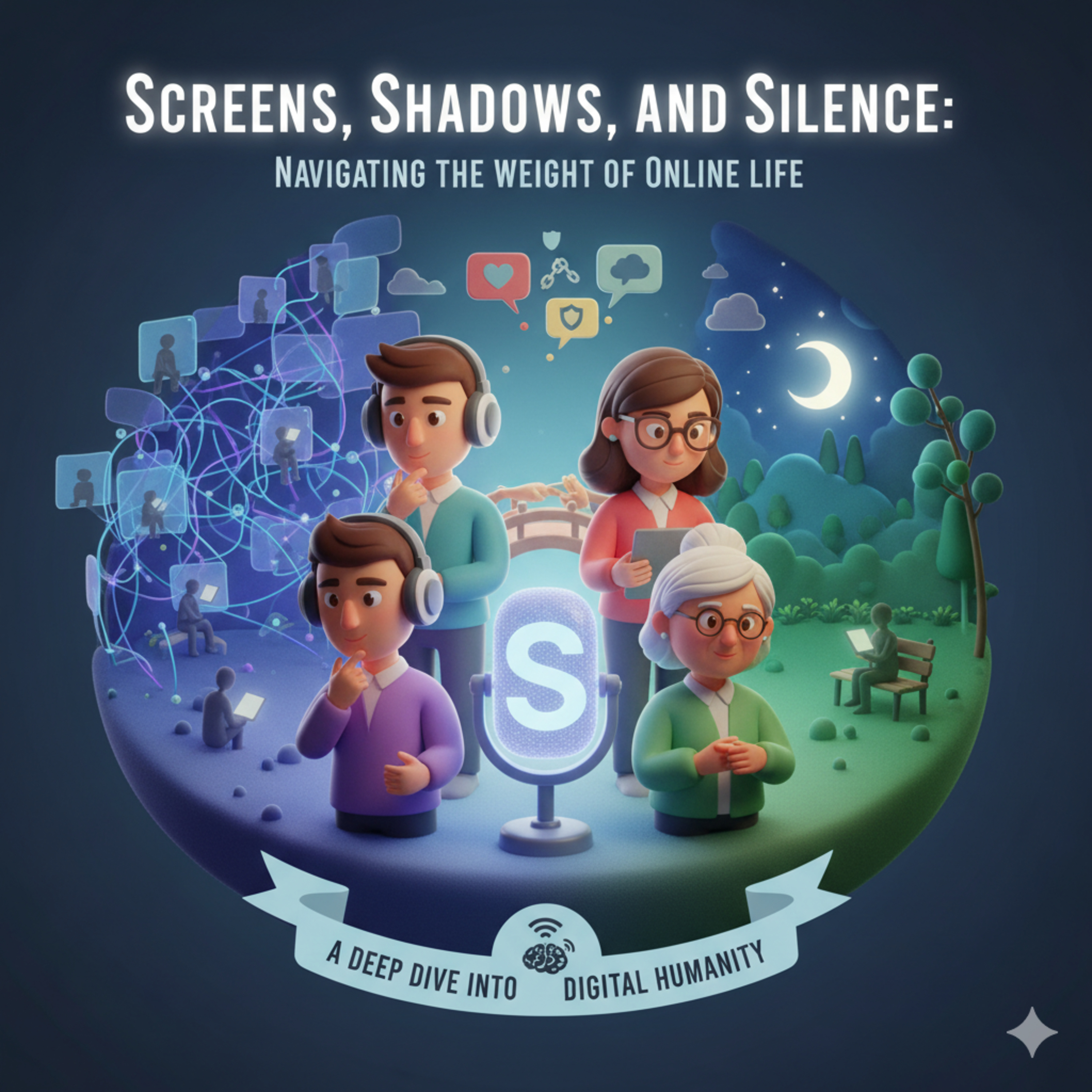 Screens, Shadows, and Silence: Navigating the Weight of Online Life episode artwork