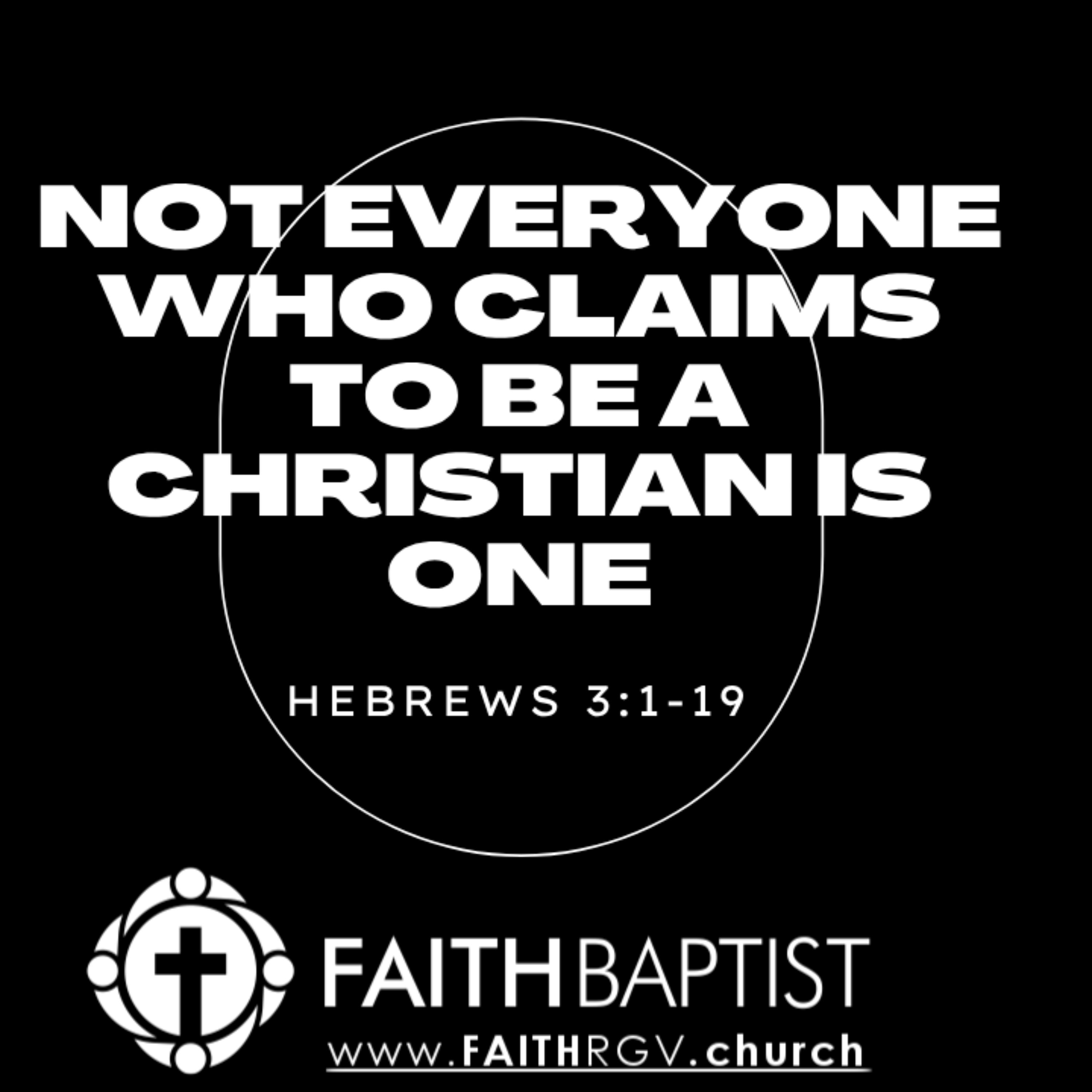 Not Everyone who claims to be a Christian is one - Hebrews 3:1-19 episode artwork