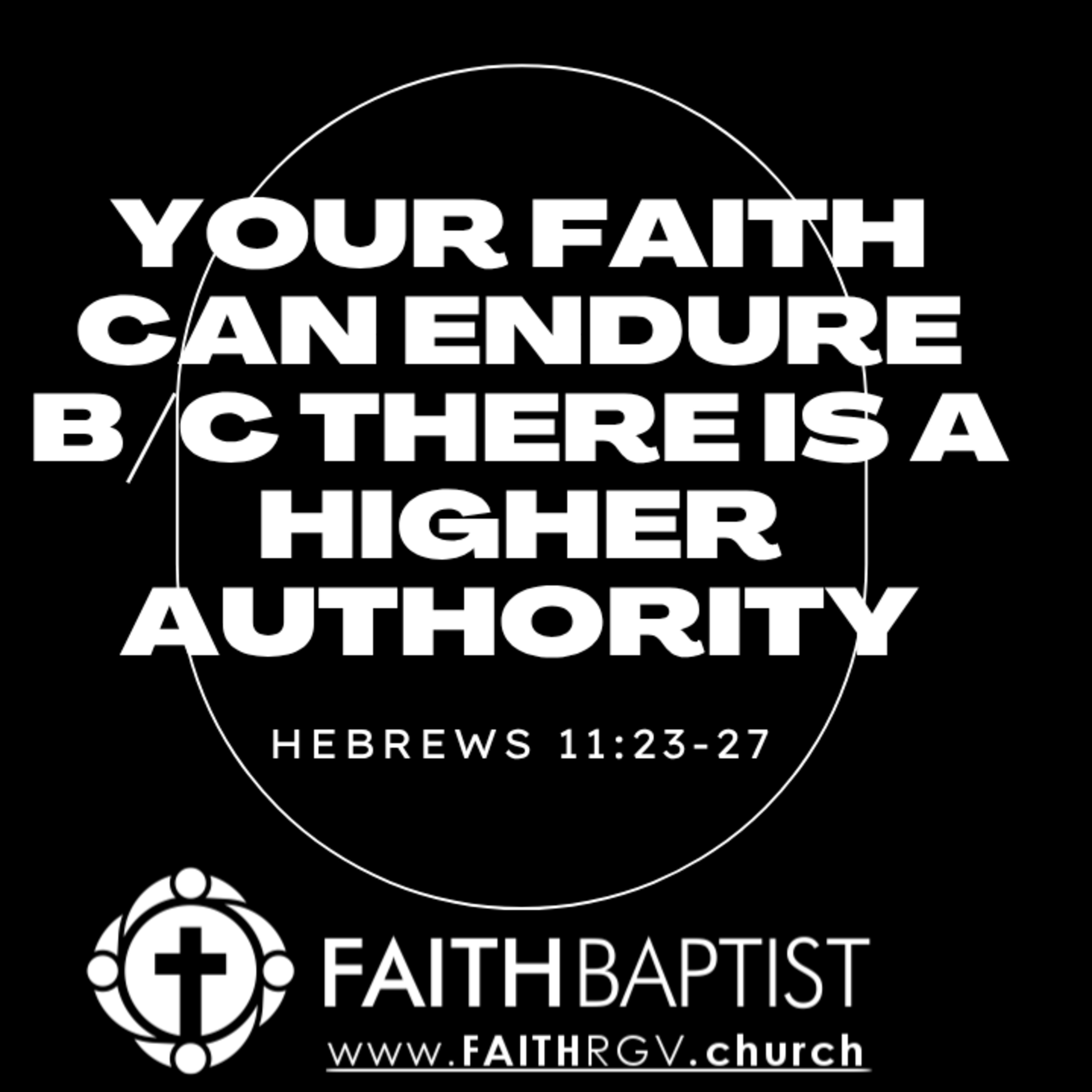 Your Faith Can Endure B/C There is a Higher Authority - Hebrews 11:23-27 episode artwork
