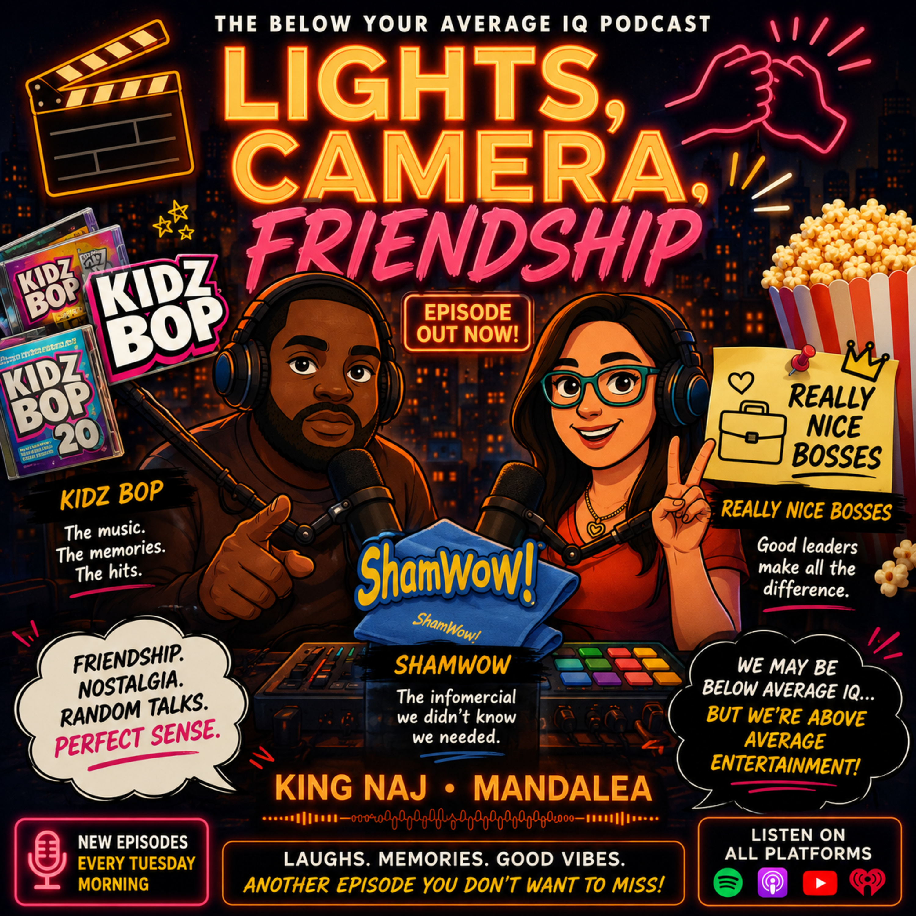Lights, Camera, Friendship: Kidz Bop Chaos, ShamWow Memories & Really Nice Bosses episode artwork