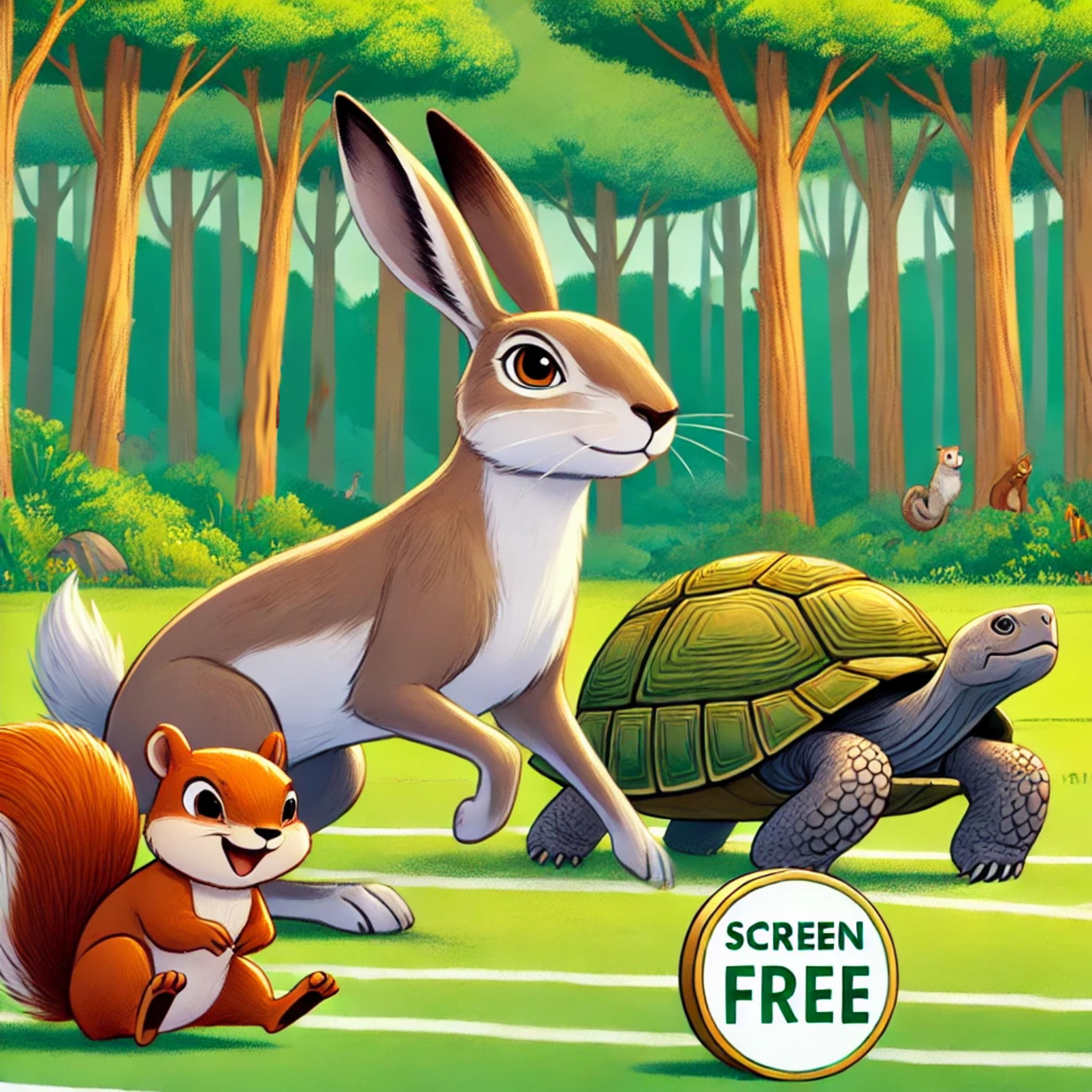 The Tortoise, the Hare, and the Crazy Squirrel: An Original Ad-free Story for Kids episode artwork