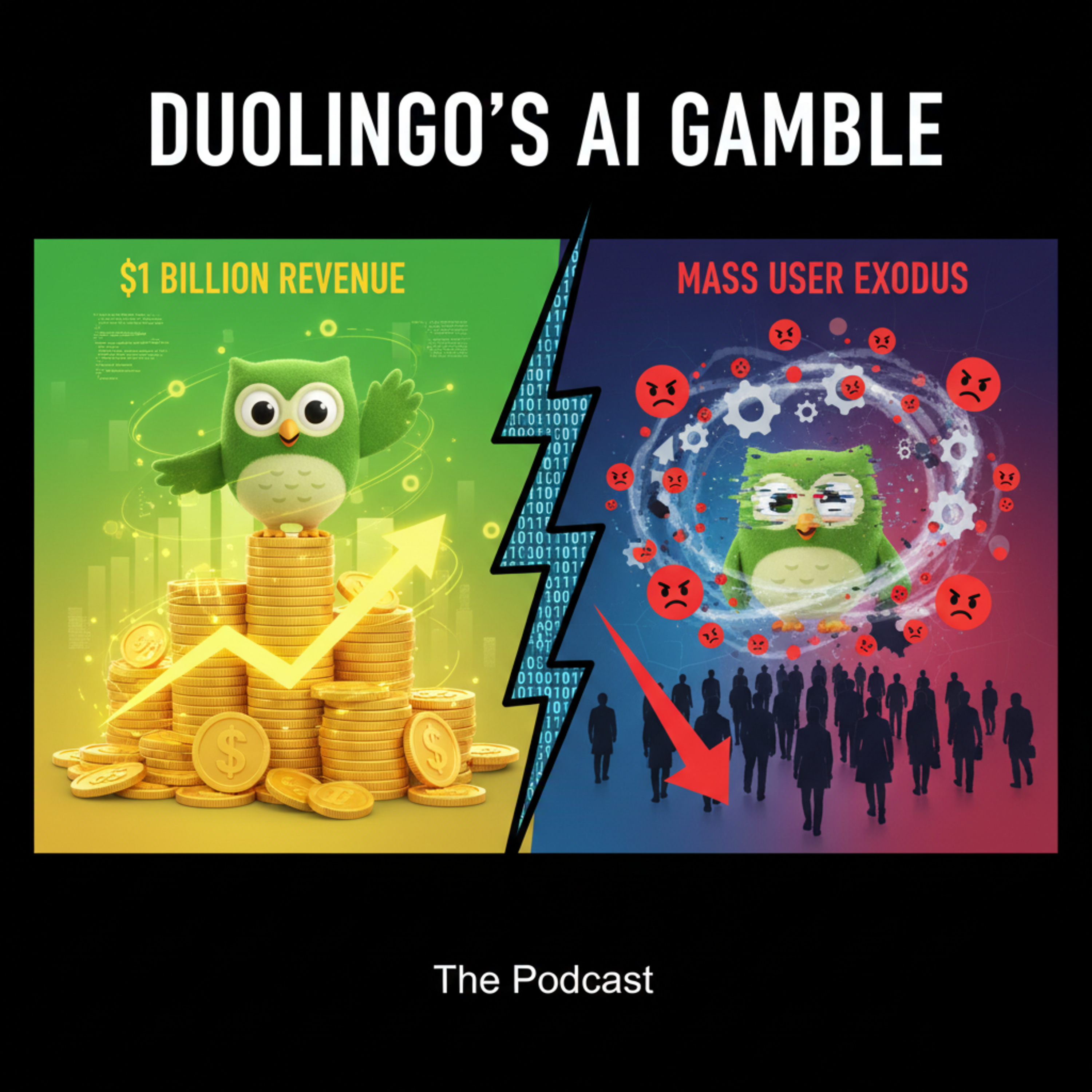 The Duolingo Paradox: How AI Led to $1B Revenue but Sparked a Mass User Exodus episode artwork